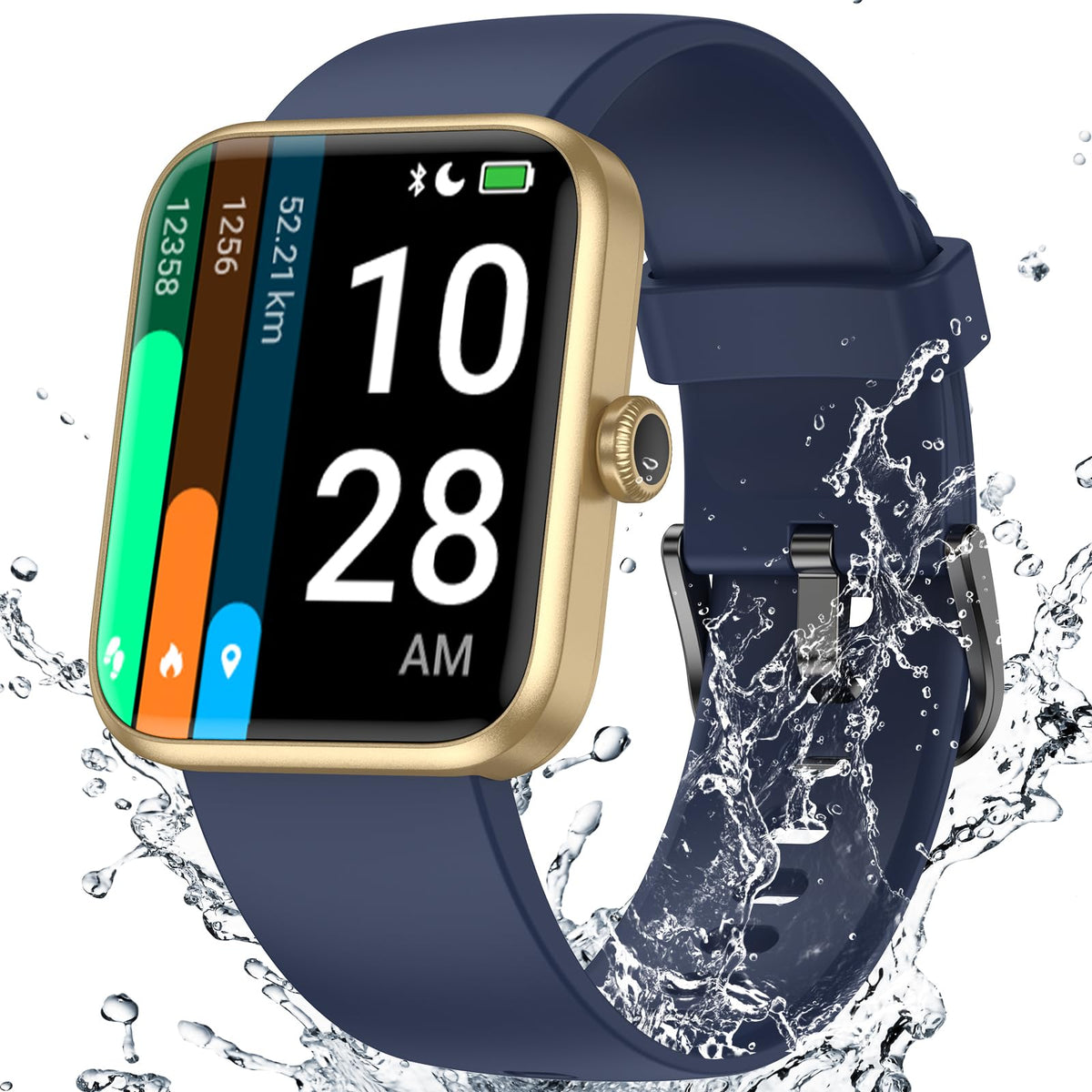 Imzuc 40Mm Small Smart Watch For Women, 50 Meters Waterproof Sport Step Counter, Fitness Tracker Watch With Heart Rate Blood Oxy