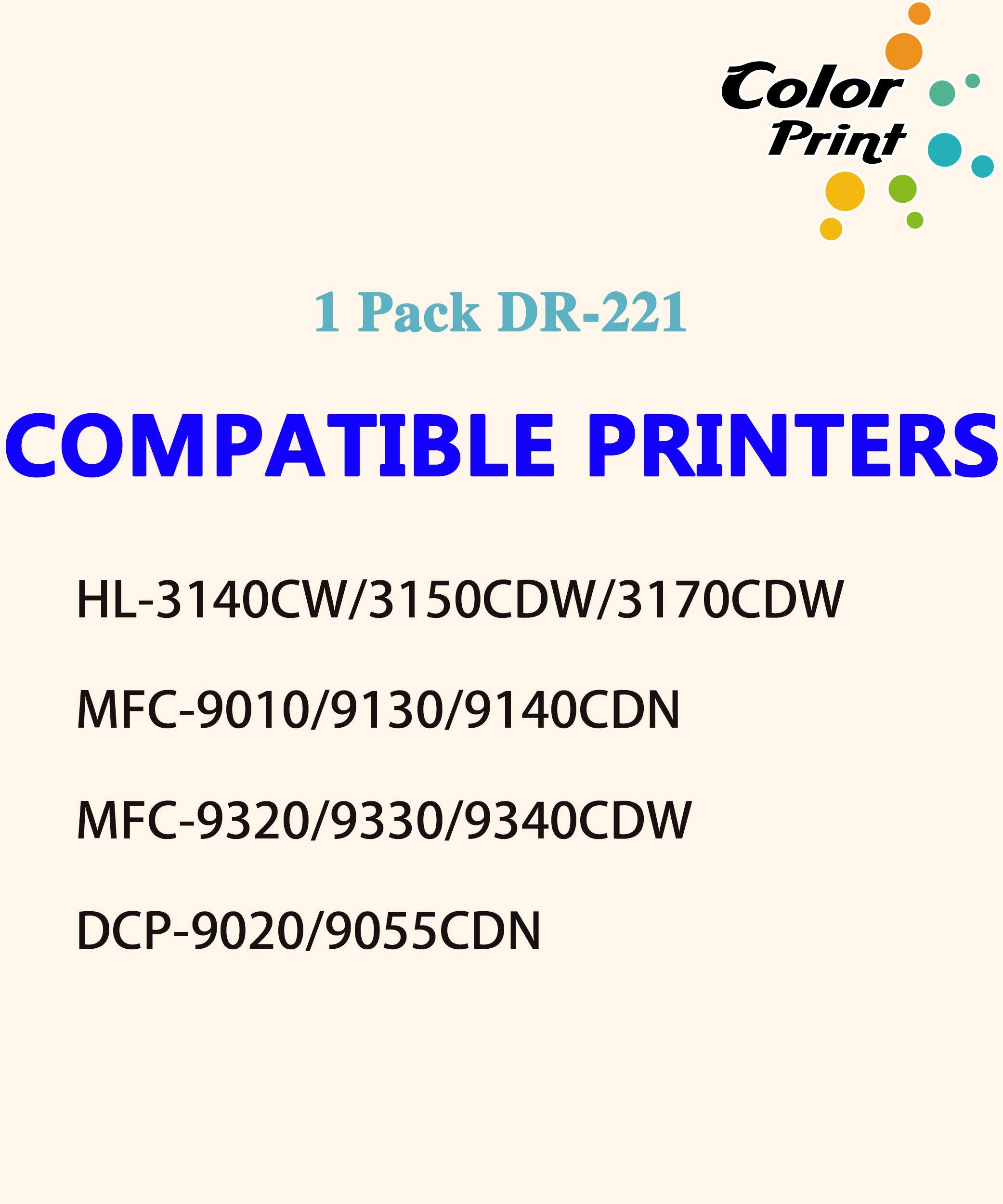 Colorprint Compatible Drum Unit Replacement For Brother Dr221Cl Dr 221 Dr221 Dr 221Cl For Tn221 Toner Hl 3140Cw Hl 3170Cdw Hl 31