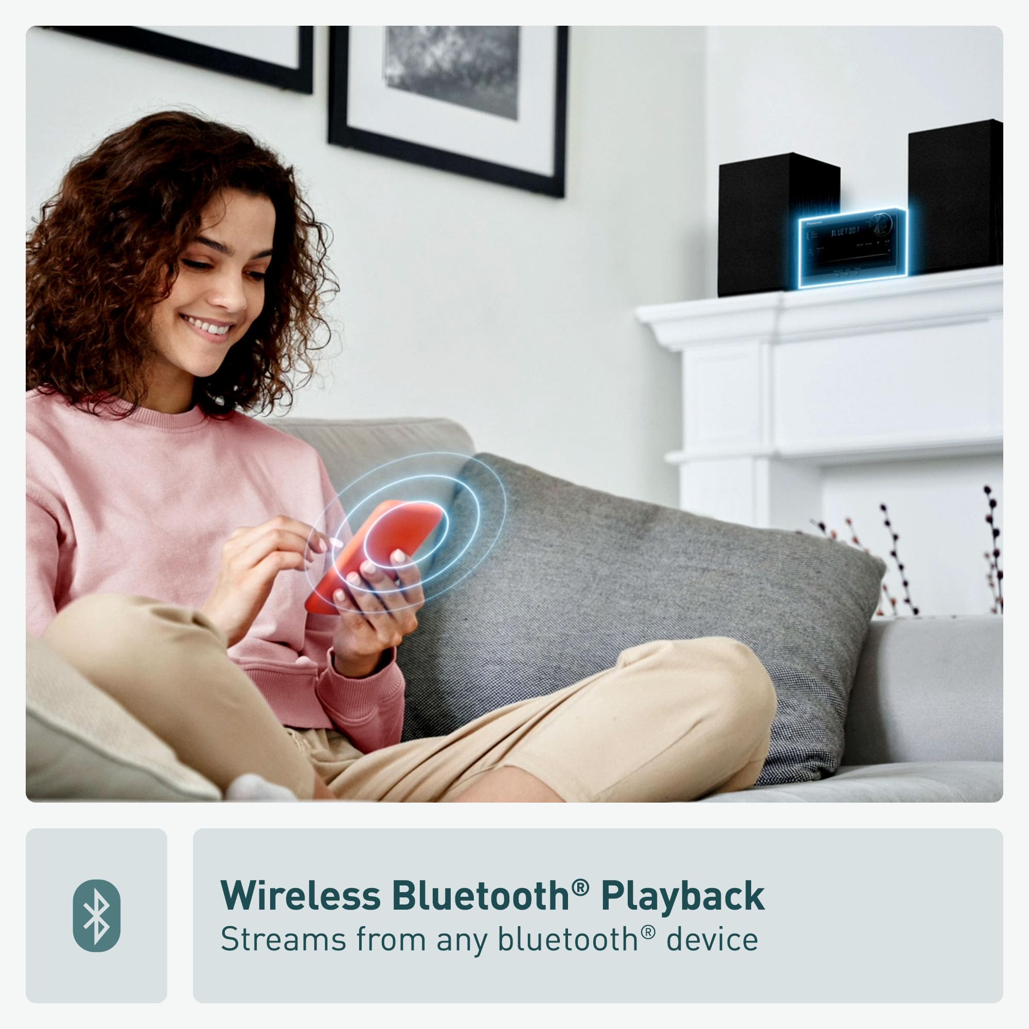 Panasonic Compact Stereo System With Cd Player, Bluetooth, Fm Radio And Usb With Bass And Treble Control, 20W Stereo System For