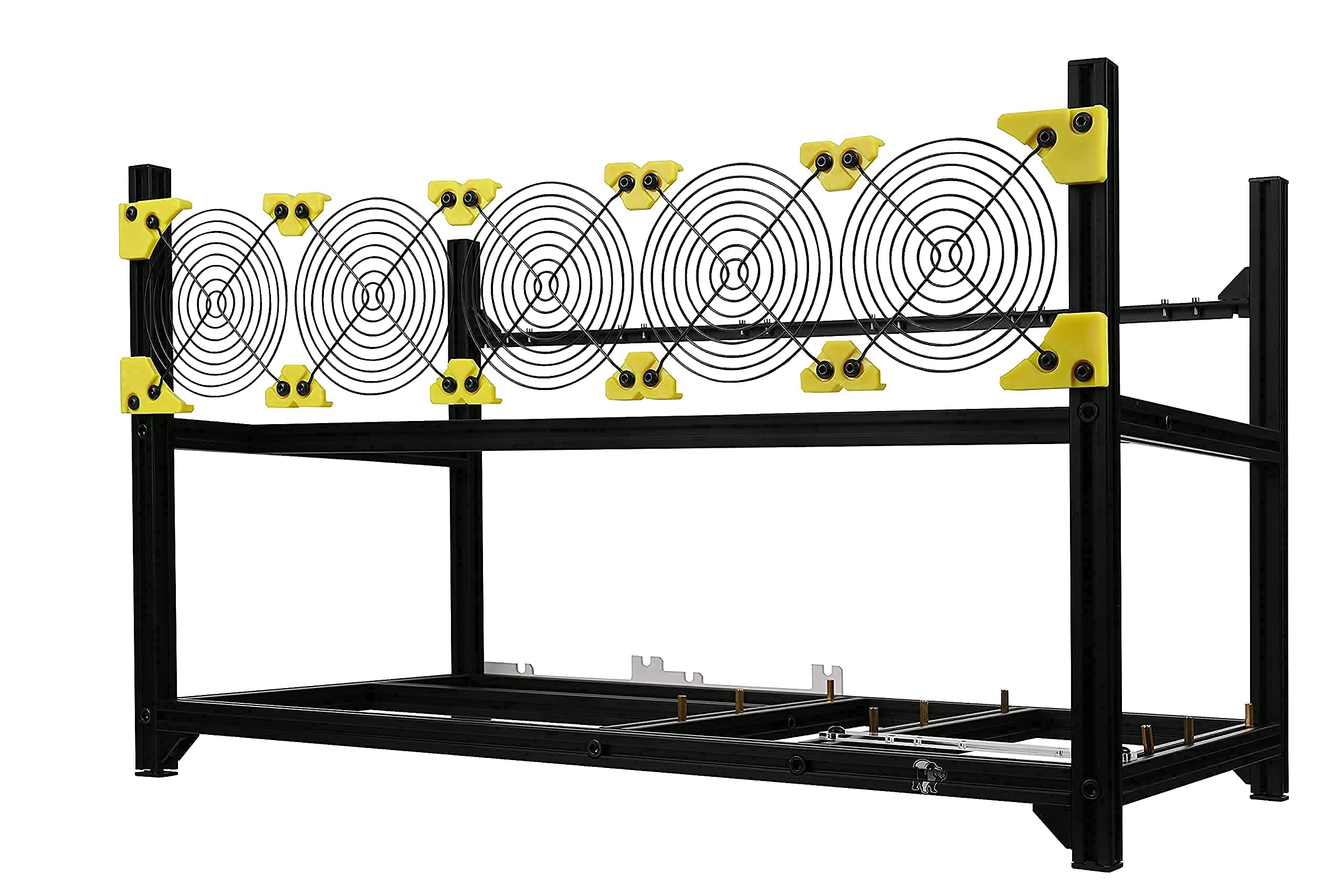 Veddha V3C 6 Gpu Mining Case Aluminum Stackable Mining Rig Open Air Frame Case With Fan Mount   Ethereum(Eth,Etc)/Zcash(Zec)/Monero(Xmr)/Bitcoin(Btc)/Siacoin(Sc)