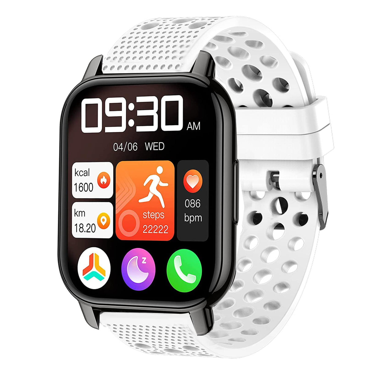 Compatible With Popglory P66 Smart Watch Bands, Lamshaw Silicone Replacement Wristbands Sport Strap With Metal Buckle Compatible