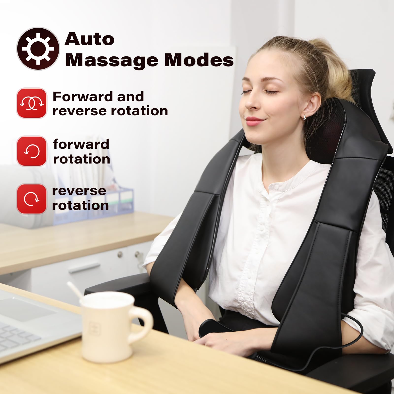 Ikristin Neck Massager Back Massage With Heat,Shiatsu Shoulder Massager For Neck,Back,Shoulder,Foot And Leg Muscle Relax,Electri