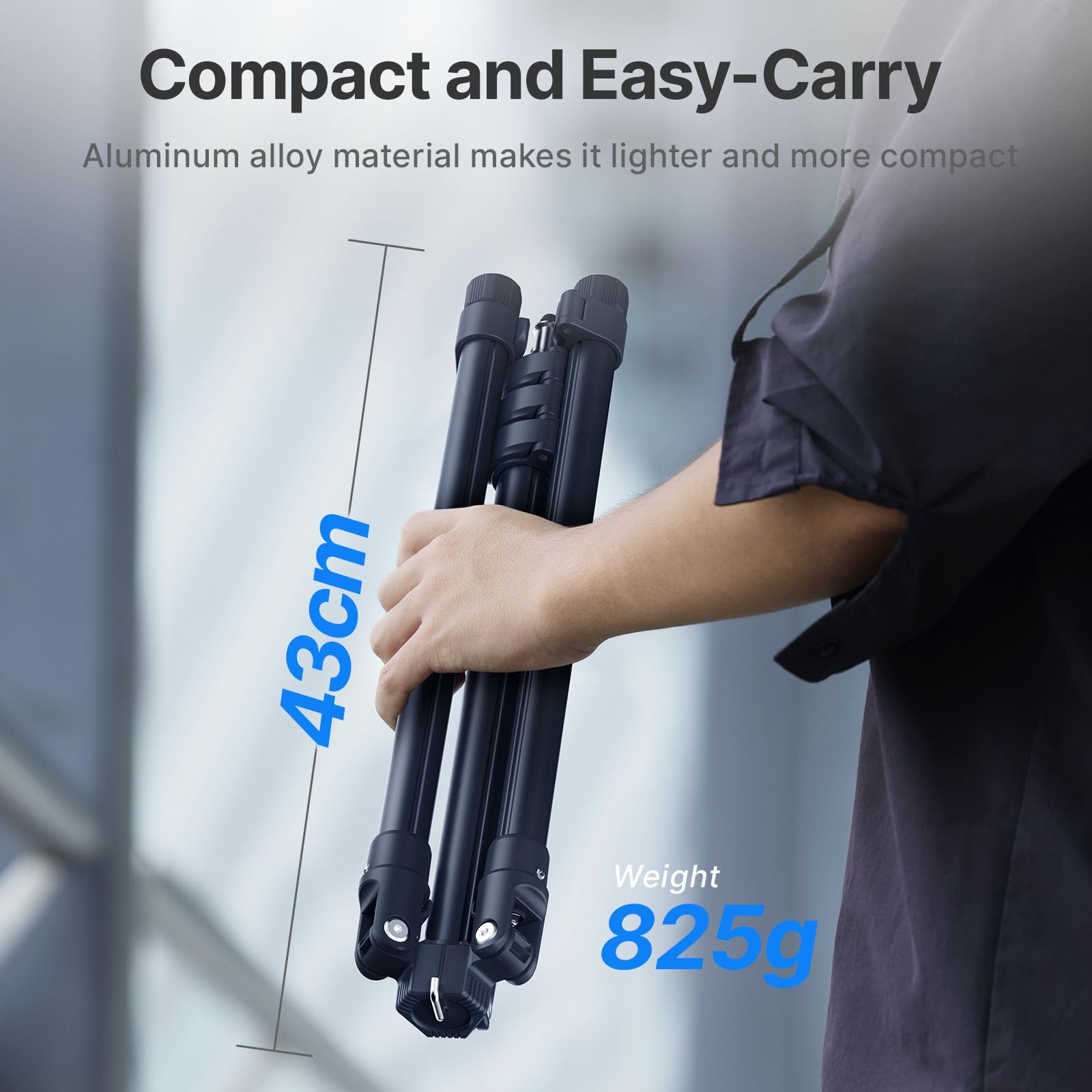 Ulanzi Tt43 Extendable Photography Light Stand, Adjustable 6.23Ft Aluminum Light Tripod, Reversible Portable Studio Lighting Tri