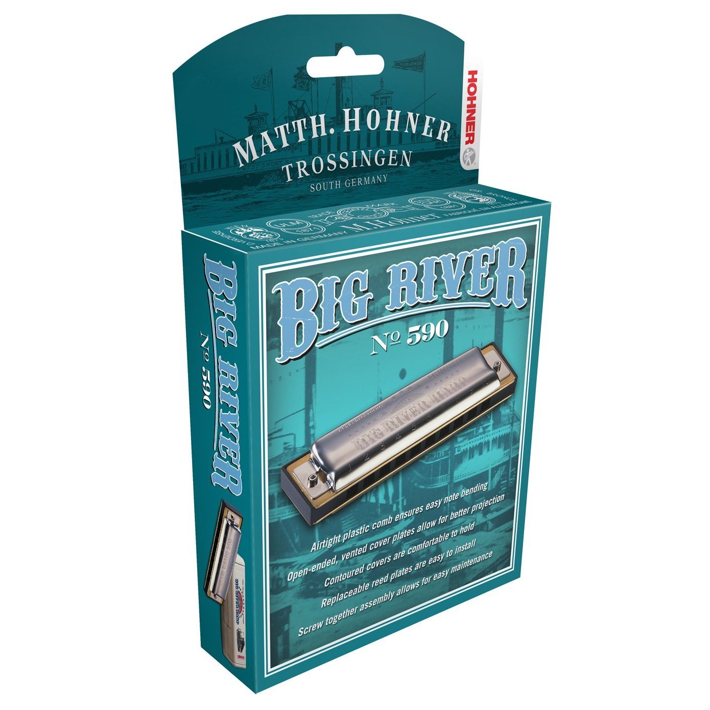 Hohner 590Bx Big River Harmonica, Key Of Bb