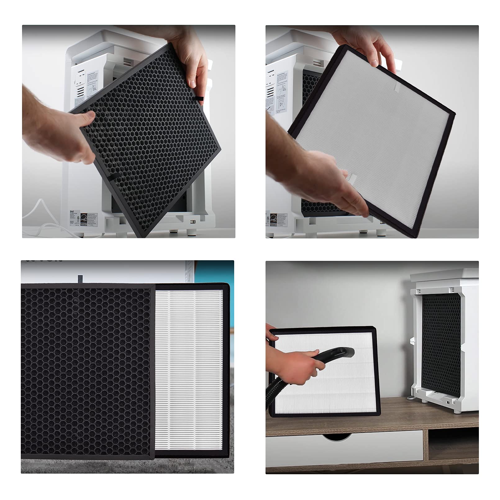Tablenco For Levoit Lv Pur131 Air Purifier Replacement Filter 2 Filters & 2 True H13 Activated Carbon Filters Set Pre Compatible