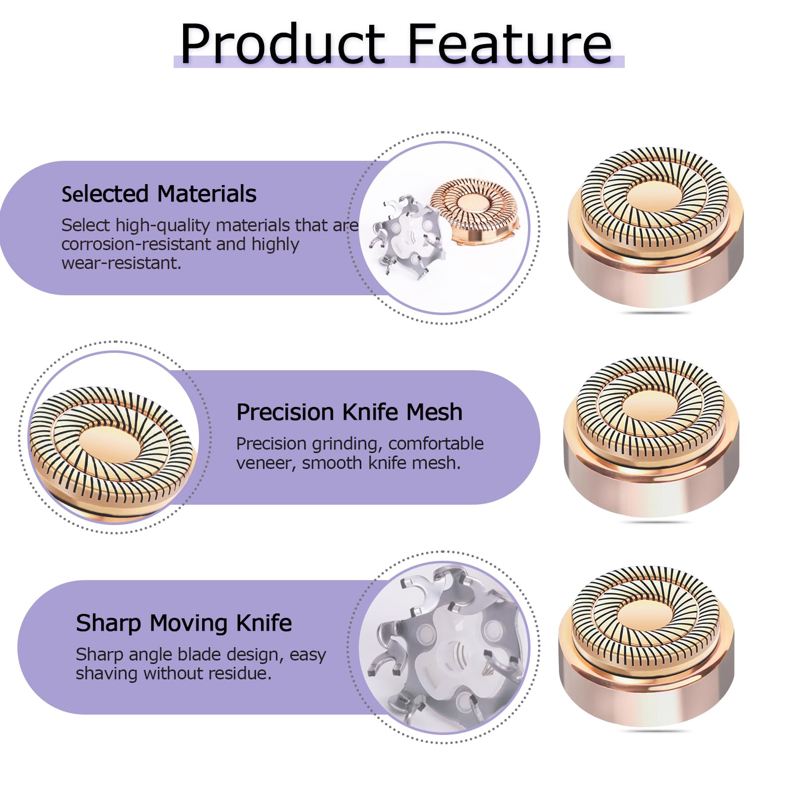 Generation 2 Replacement Heads For Flawless Facial Hair Remover Replacement Heads,Suitable For Flawless Replacement Heads Gen 2