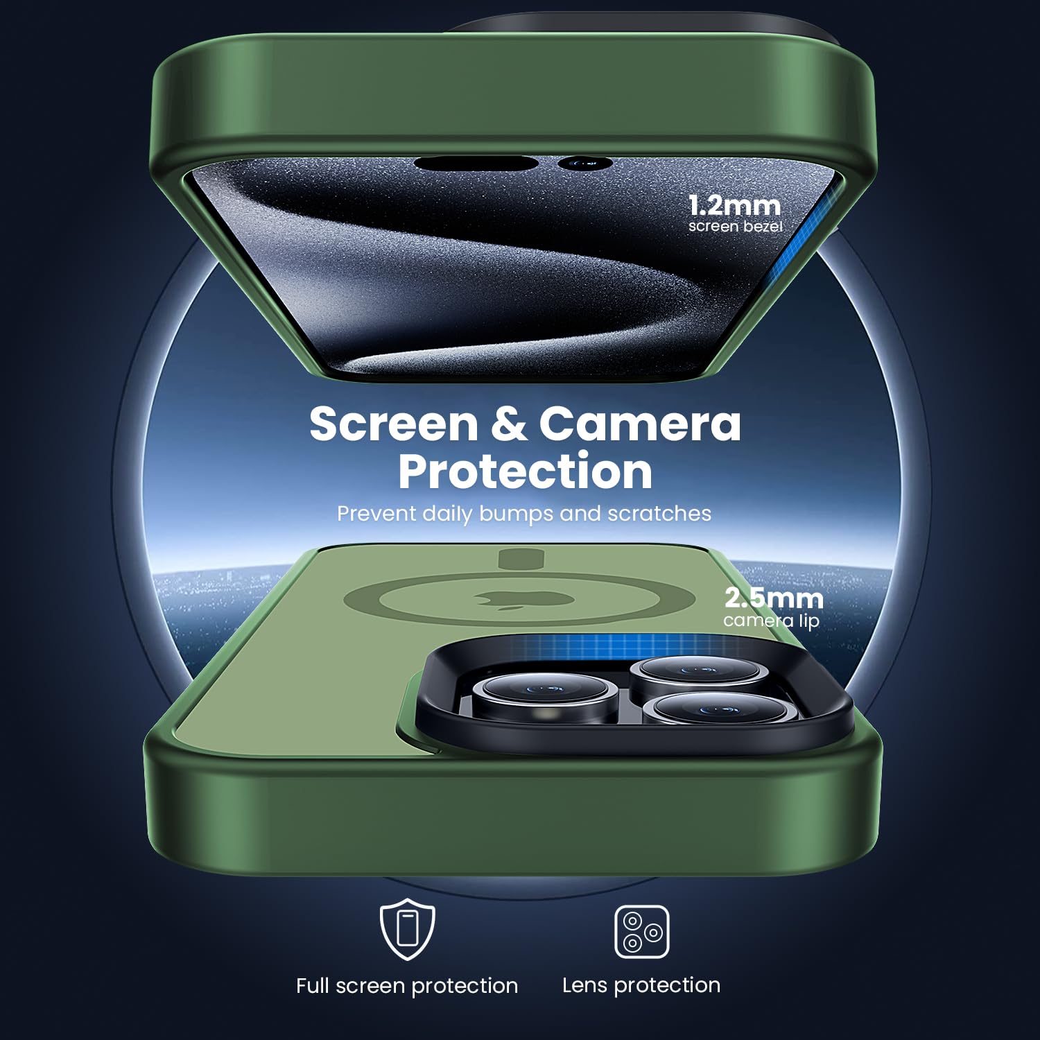 Gyizho Magnetic Designed For Iphone 16 Pro Max Case, [Military Grade Drop Tested] [Compatible With Magsafe] Slim Protective Tran