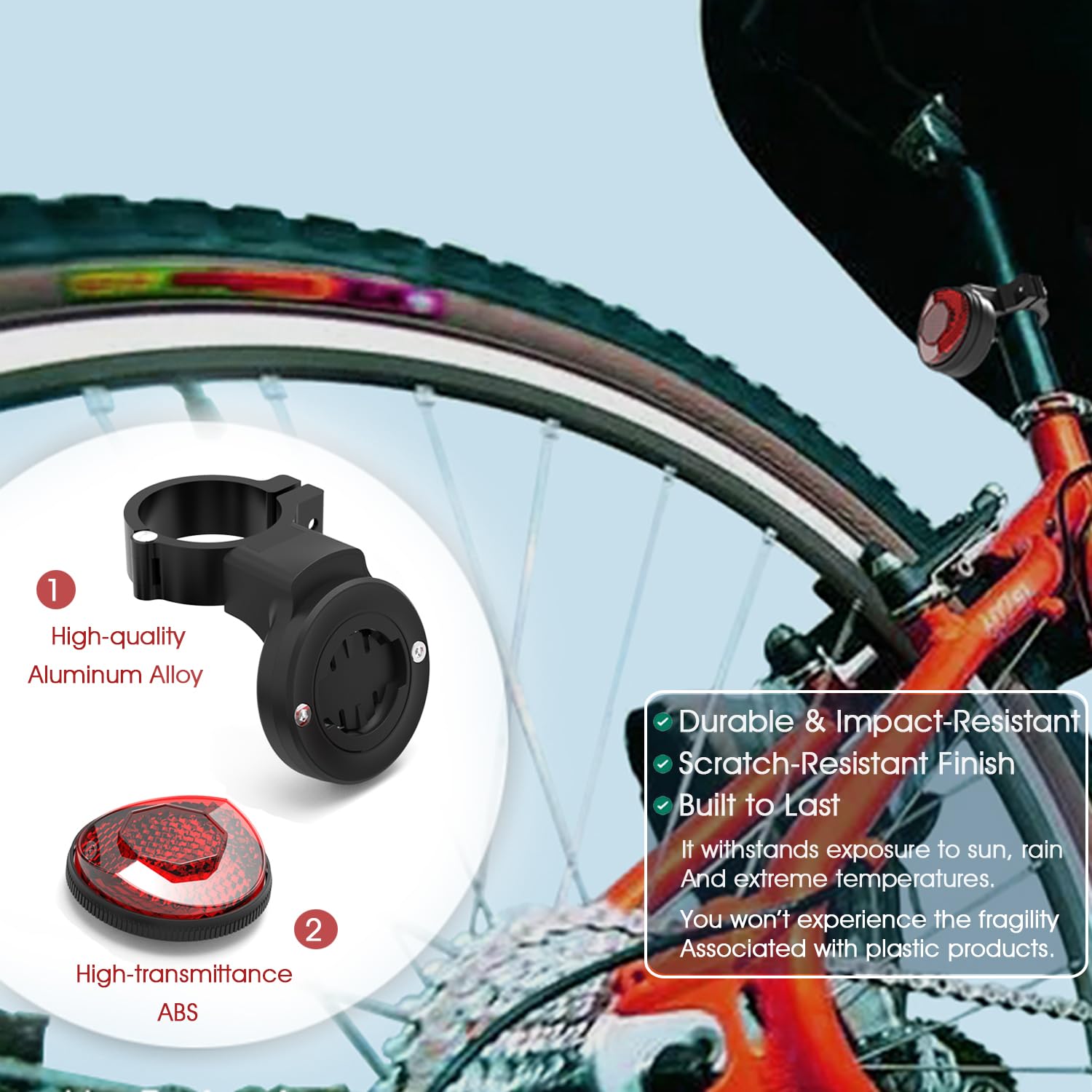 FASTAND Bike Airtag Holder - Concealed GPS Tracker Mount, Anti-Theft, Aluminum & Plastic, Black, Model FS075