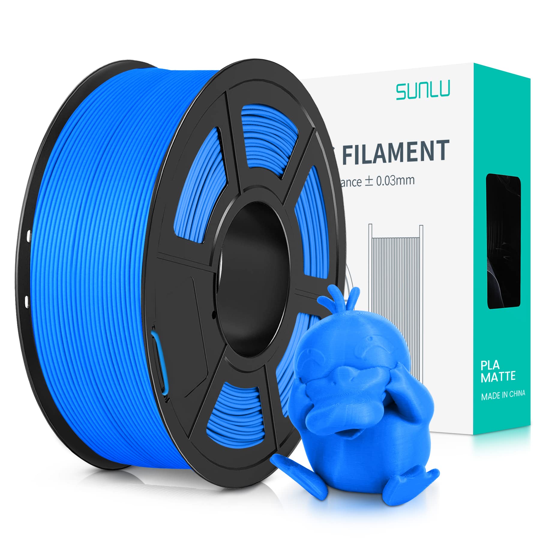 Sunlu 3D Printer Filament Pla Matte 1.75Mm, Super Neatly Wound 3D Printing Filament With Matte Finish, Print With 99% Fdm 3D Pri