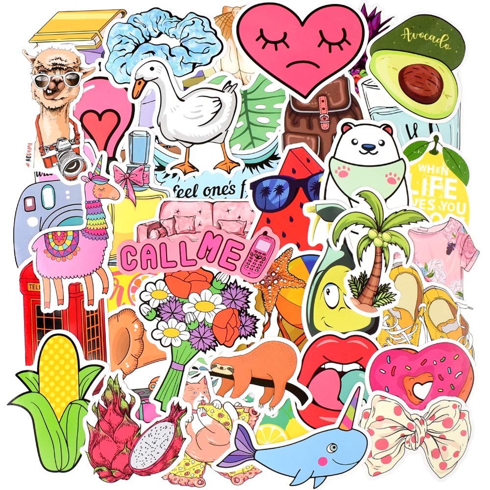 Waterproof Stickers For Girls Stickers For Hydroflasks Vsco Stickers For Hydro Flask Stickers 100 Pack Cute Stickers For Water Bottles