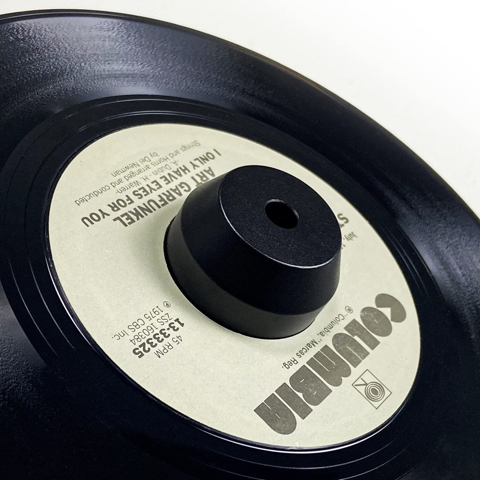 Sdroceryam 45 Rpm Record Adapter Solid Aluminum 7 Inch Vinyl Record Dome 45 Adapter For Turntables (Black)