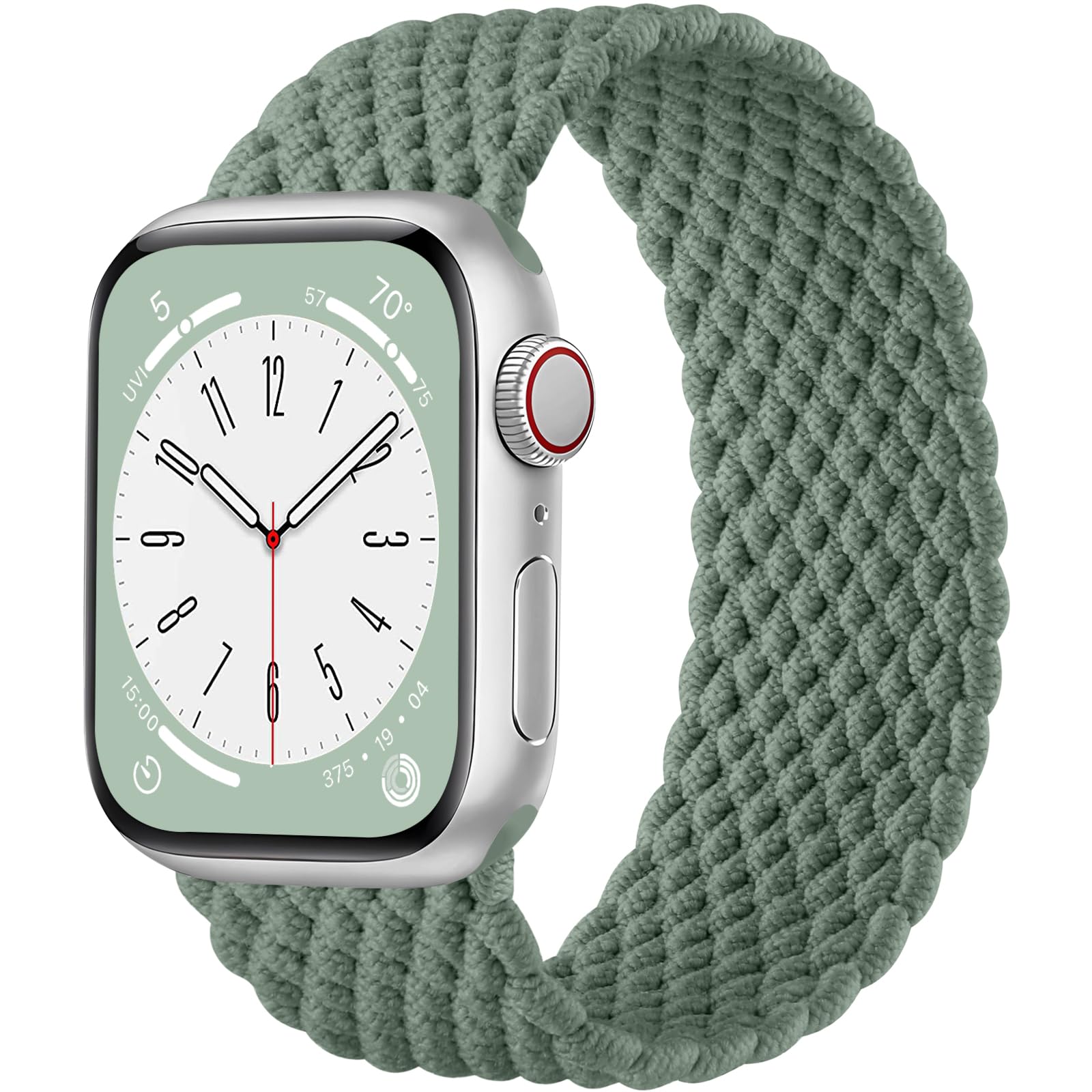 Zedoli Elastic Braided Band Compatible With Apple Watch 38Mm 40Mm 41Mm 42Mm 44Mm 45Mm 49Mm Women Men, Stretchy Solo Loop Soft Ny