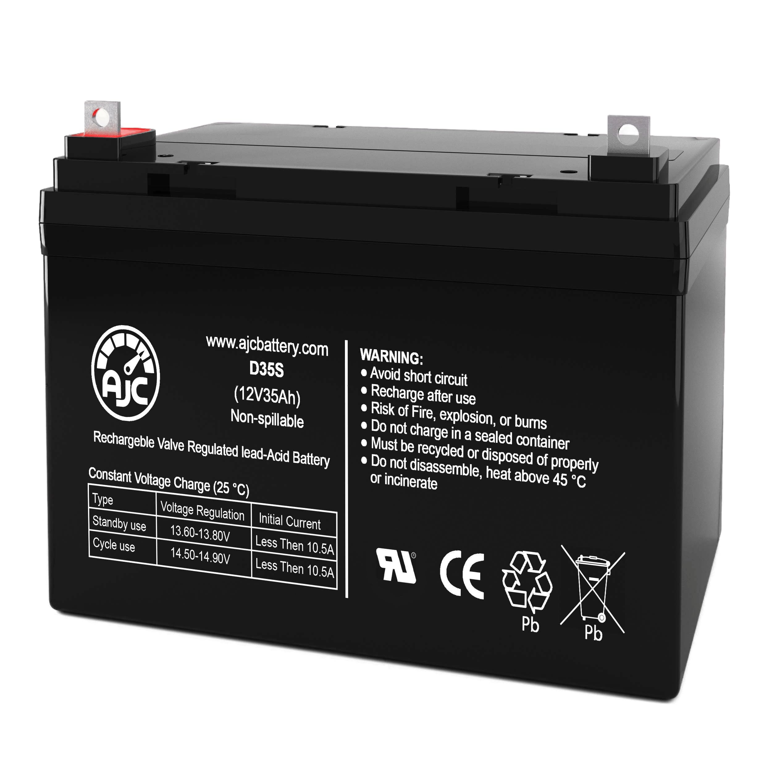 Ajc Battery Compatible With Sunrise Quickie S 11 12V 35Ah Mobility Scooter Battery