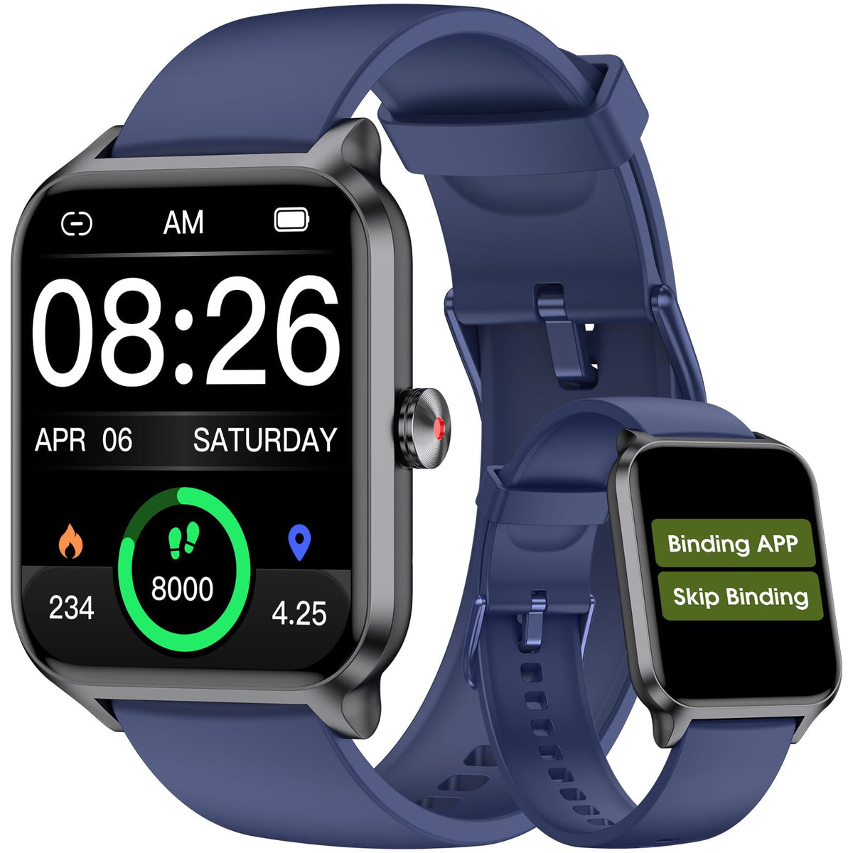 Smart Watch No App/Phone Required,42Mm Smartwatch For Women Men,Fitness Tracker Watch With Heart Rate Monitor, Sleep Tracker, Pe