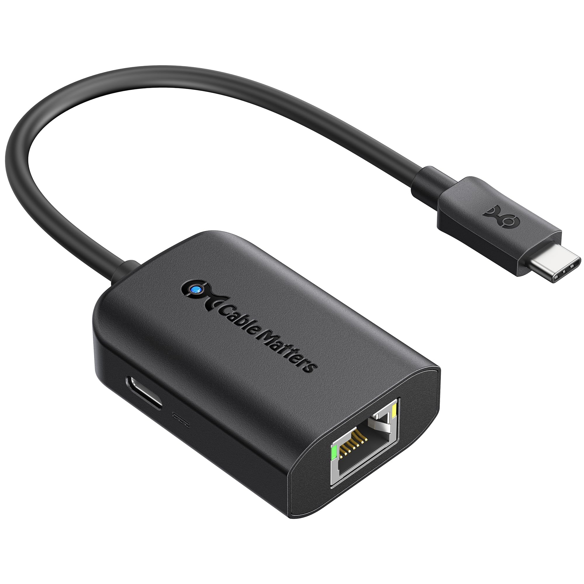 Cable Matters Usb C To Gigabit Ethernet Adapter With 100W Charging Compatible With Macbook Pro, Dell Xps, Surface Pro   Up To 48