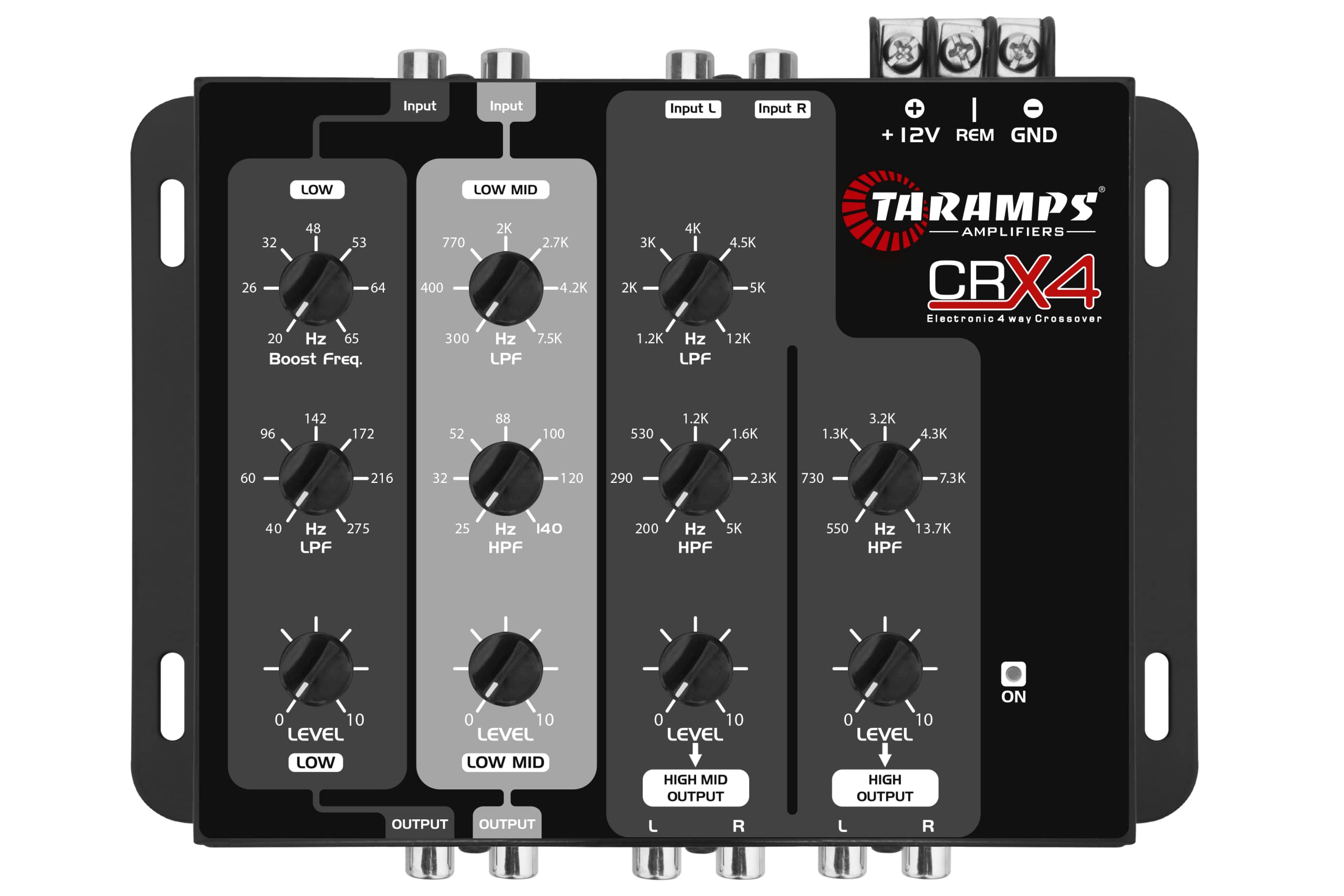 Taramps Crx4 Electronic 4 Way Crossover Rca Channels 8 Volts Rms Car Audio Processor Stereo Equalizer Great For Low/High With Ba