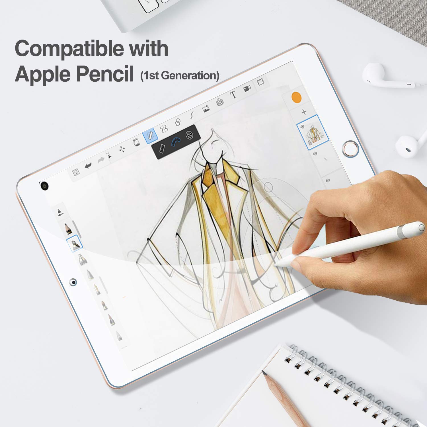 Procase 2 Pack For 7.9    Ipad Mini 5Th / Mini 4Th Screen Protector, Tempered Glass Film Guard For Ipad Mini 5 2019 / Ipad Mini