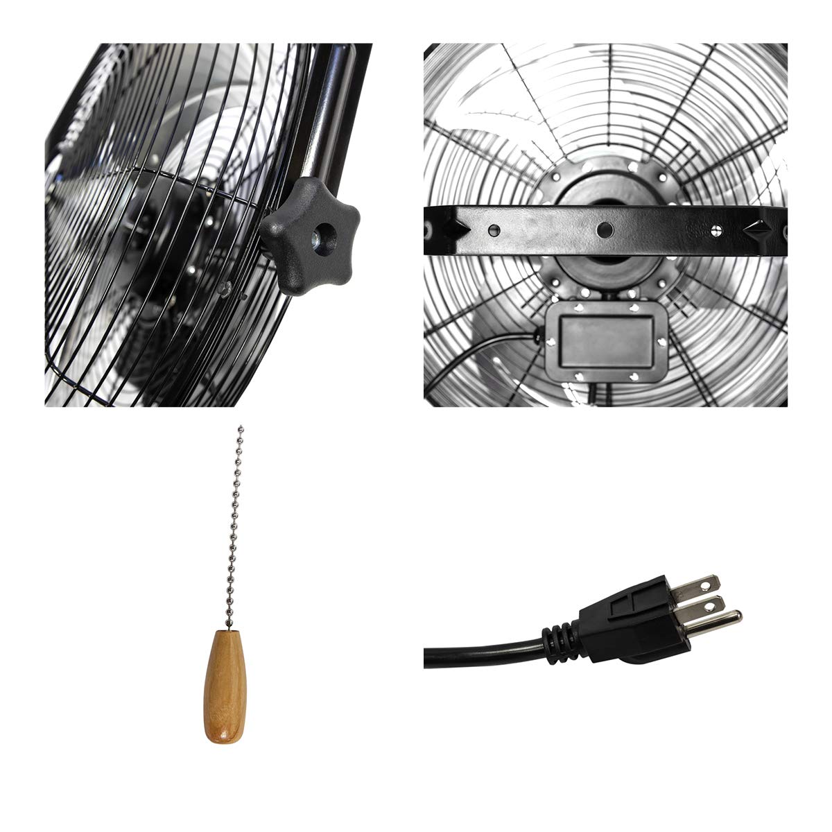 Maxx Air Wall Mount Fan | 18' Commercial Grade Fan For, Garages, Shop, Barns And Patios For Indoor Use | Easy Operation And Powerful 1,450 Cfm | Residential Wall Mount