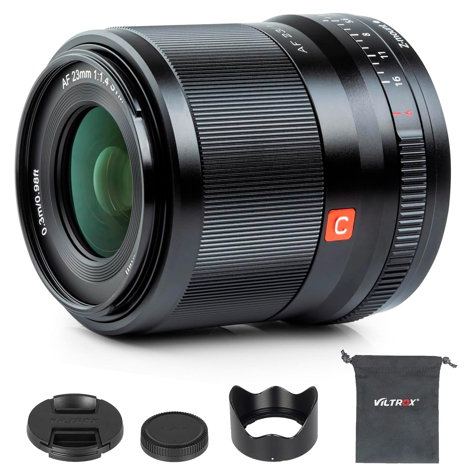 VILTROX 23mm f/1.4 F1.4 Auto Focus Large Aperture APS-C Lens for Nikon Z-Mount Camera Z5 Z50 Z6 Z6II Z7 ZII