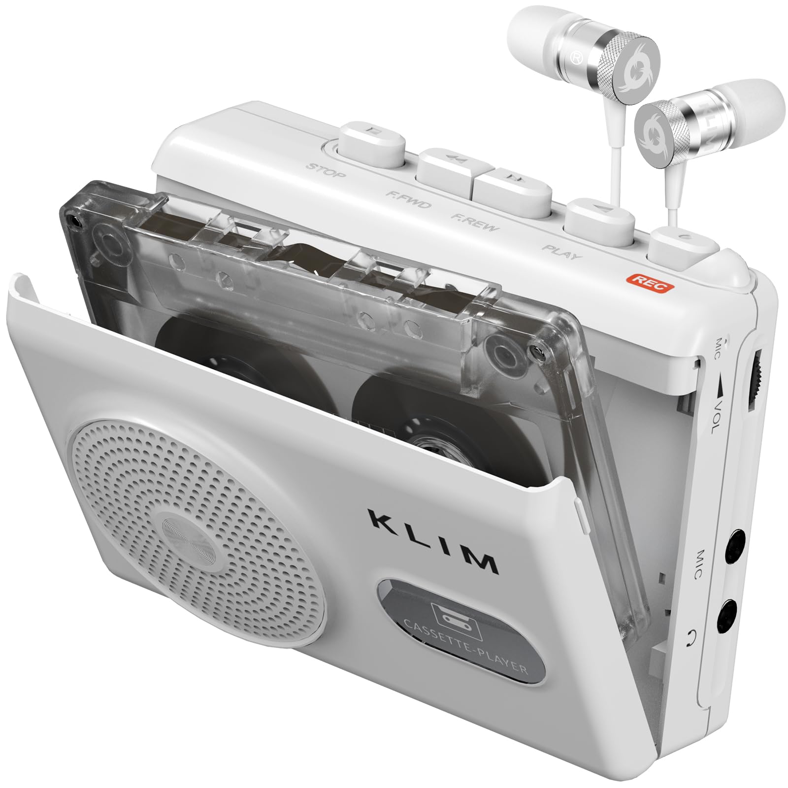 K9 Cassette Player, Portable Recorder with Builtin Speaker and Microphone