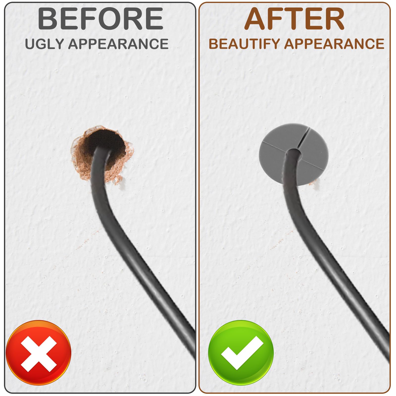 4Pcs Cable Grommet Routing Kit For Starlink, Wall Grommets For Cables, Wall Cable Through Wall Hole Cover Compatible With Starli