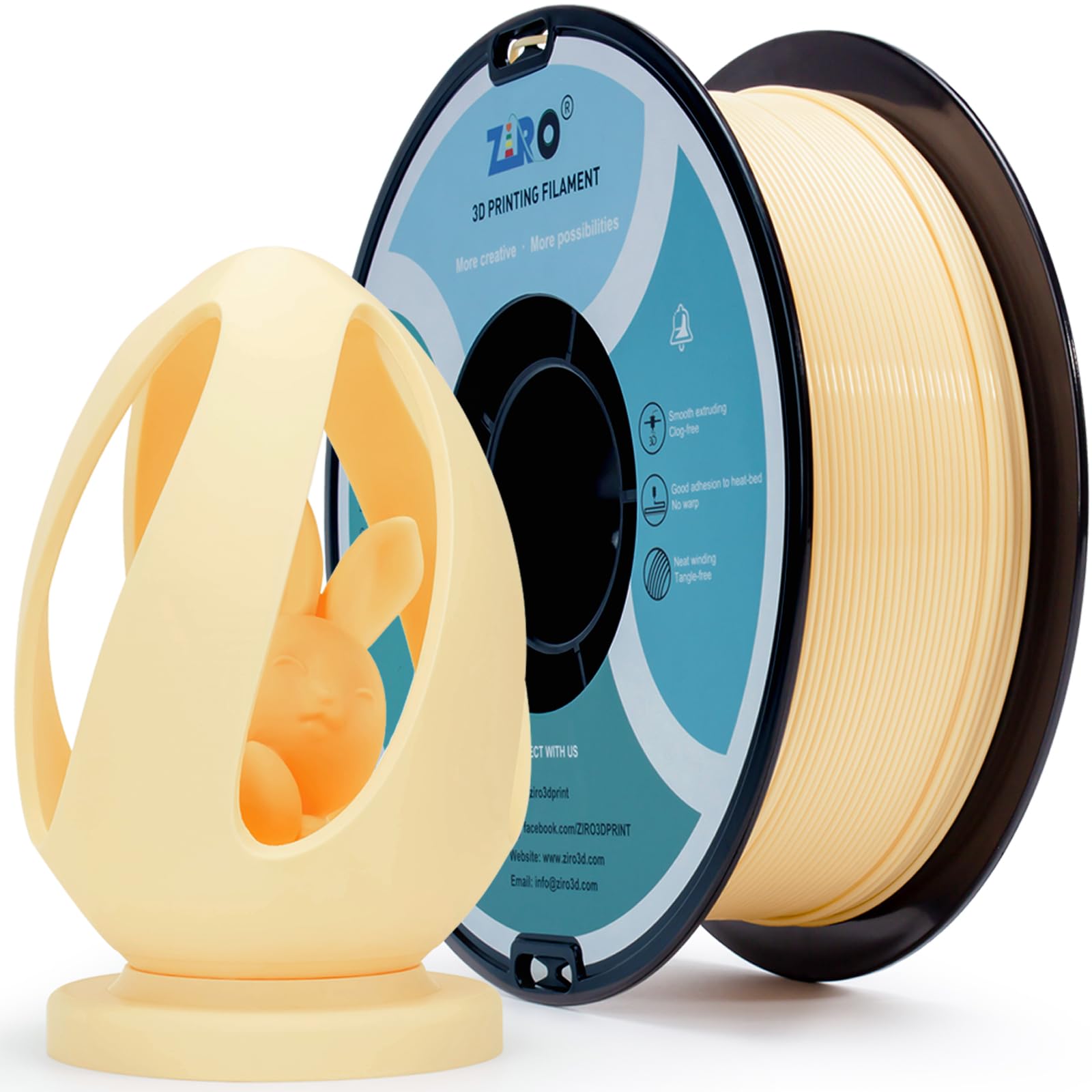 Ziro Pla Filament 175Mm,3D Printer Filament Pla Pro Basic Color Series 175Mm 1Kg(22Lbs), Dimensional Accuracy +  003Mm,Skin