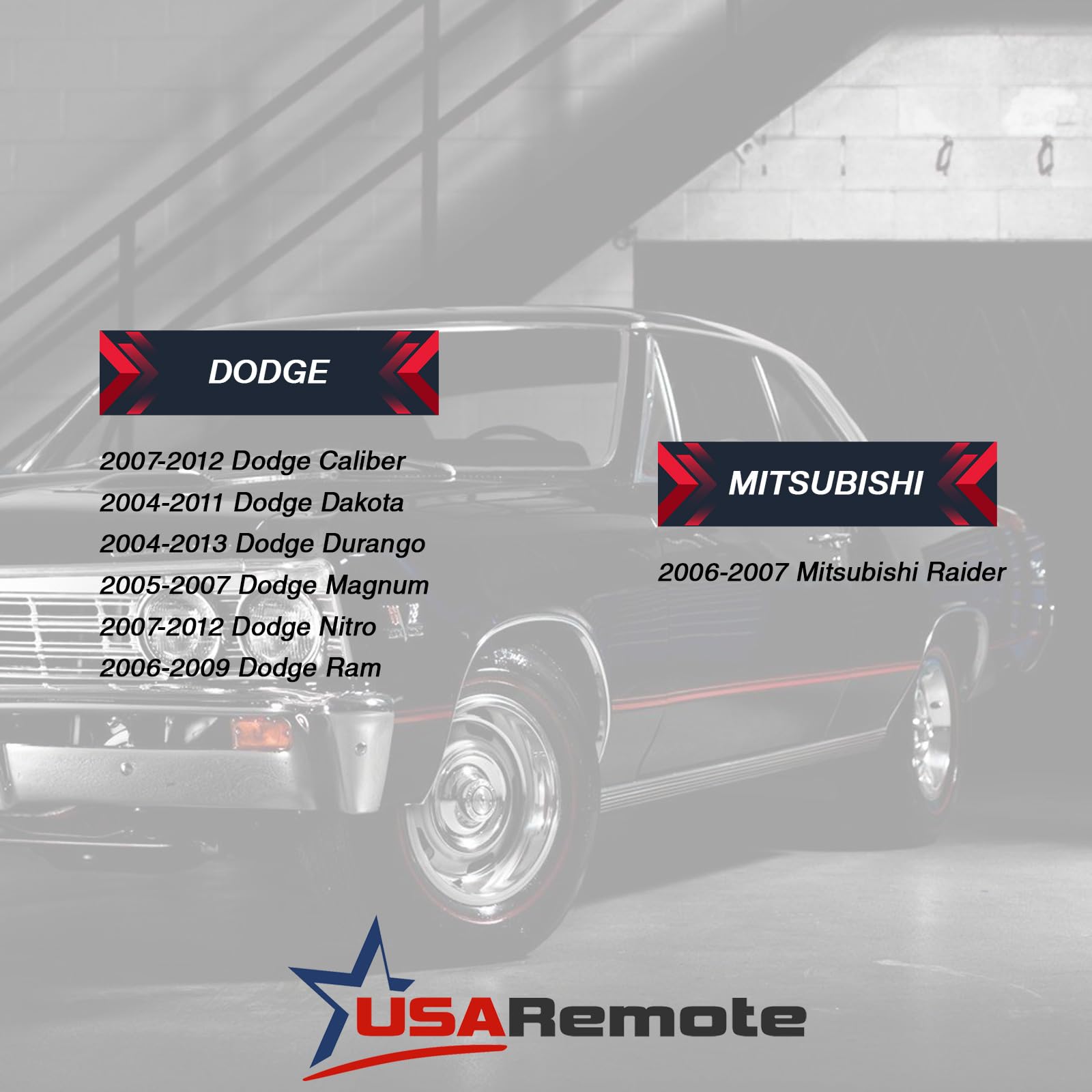 Key Fob Fits Dodge Caliber Dakota Durango Magnum Nitro Ram / Mitsubishi Raider 2004 2005 2006 2007 2008 2009 2010 2011 2012 (Kob