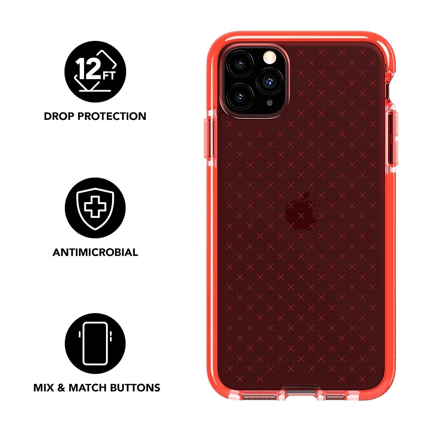 Tech21 Evo Check For Apple Iphone 11 Pro Max With 12 Ft Drop Protection Coral