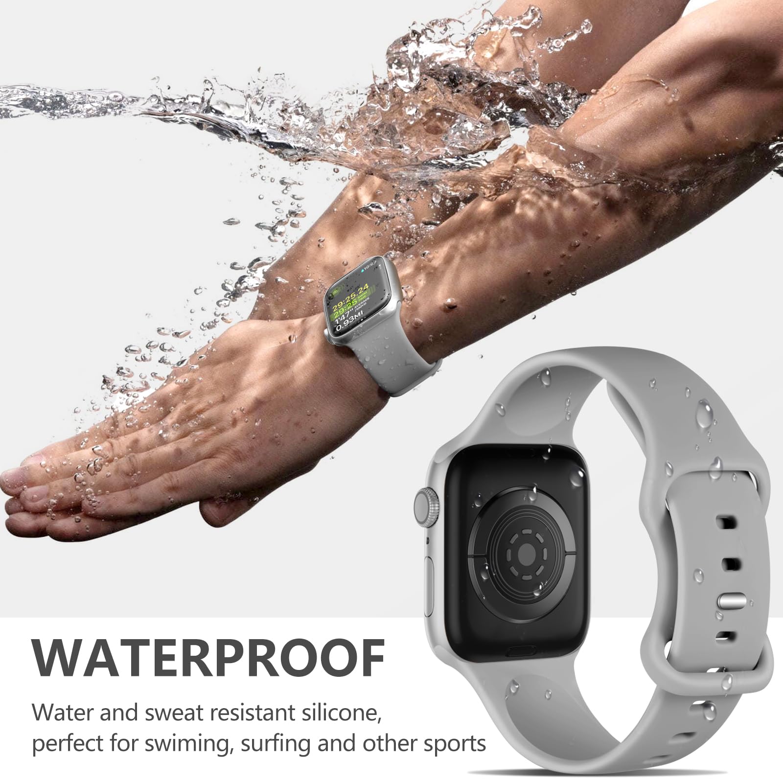 Daqin Sport Band Compatible With Apple Watch Bands 40Mm 38Mm 41Mm 42Mm 44Mm 45Mm 46Mm 49Mm, Soft Silicone Iwatch Bands Strap For