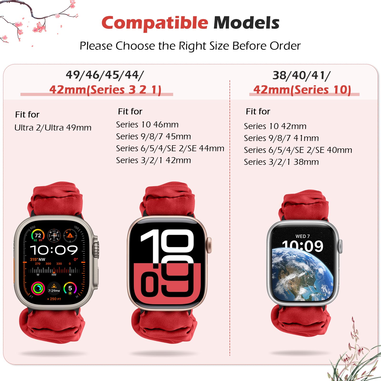Beatlone Solo Loop Sport Bands Compatible For Scrunchie Apple Watch Band 38Mm 40Mm 41Mm 42Mm 44Mm 45Mm 49Mm Soft Stretchy Wristb