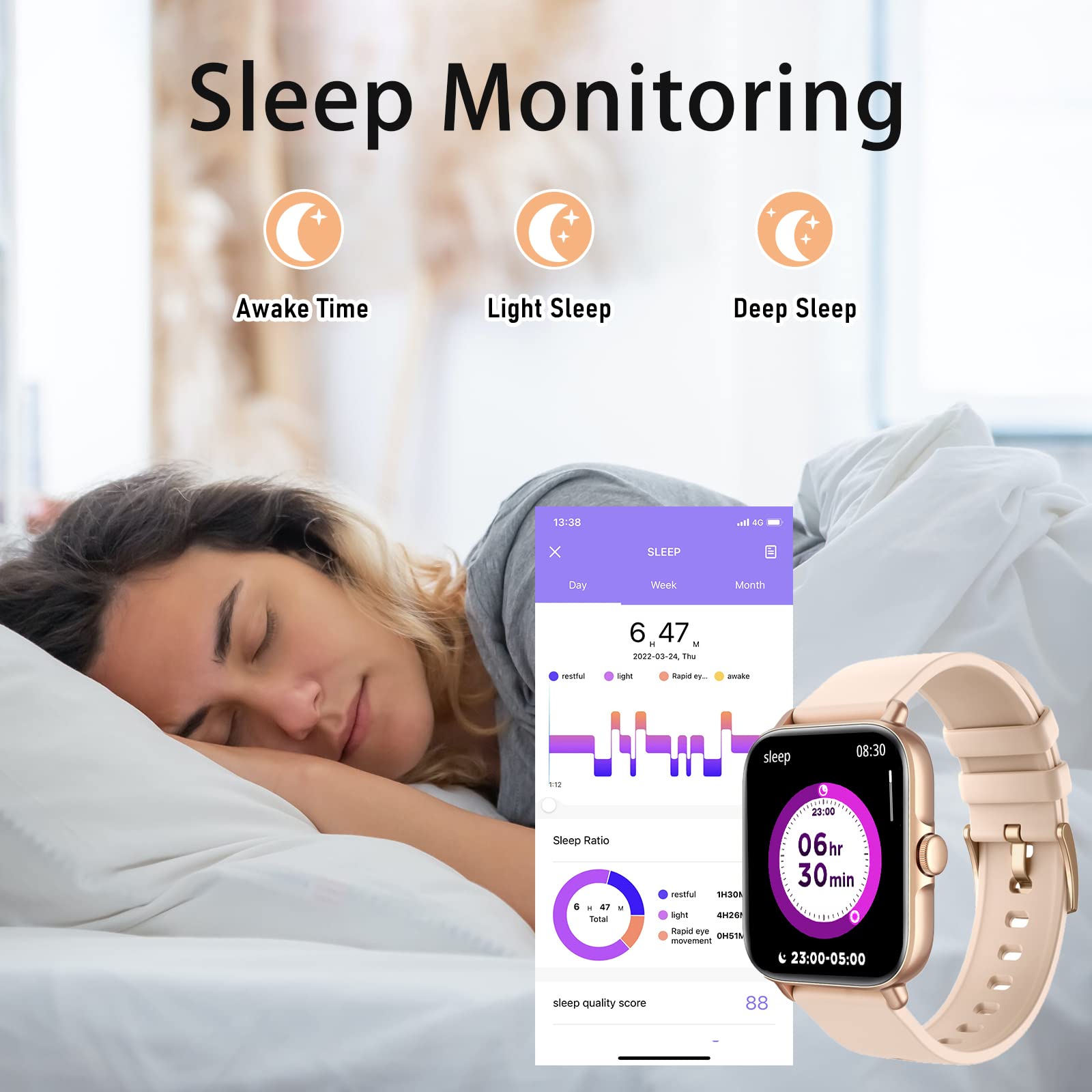 Dxpicr Smart Watch(Call Receive/Dial), Full Touch Screen Smartwatch For Android And Ios Phones Compatible Fitness Tracker With H