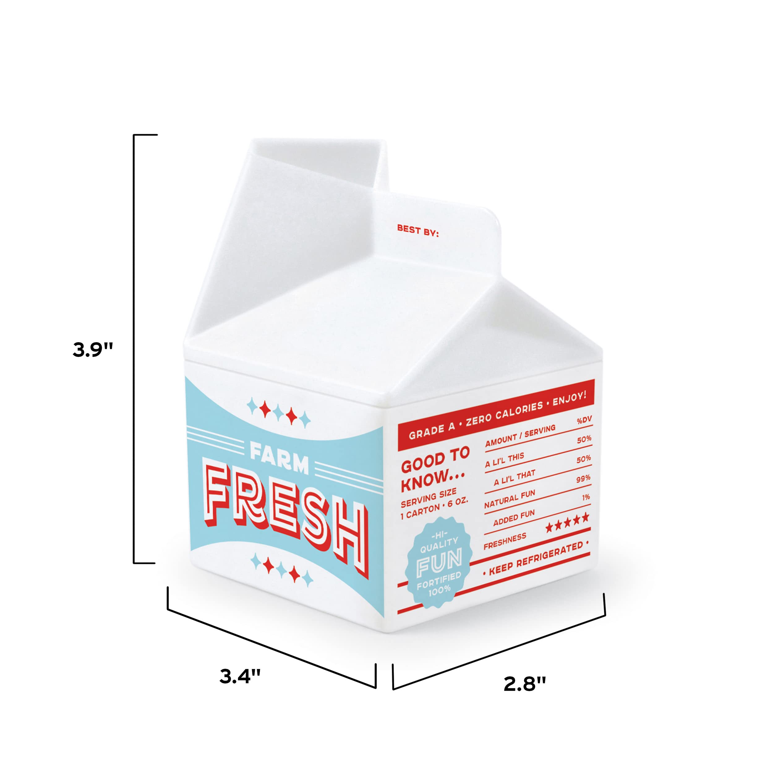 Genuine Fred Fresh Pint, Milk Carton Fridge Deodorizer