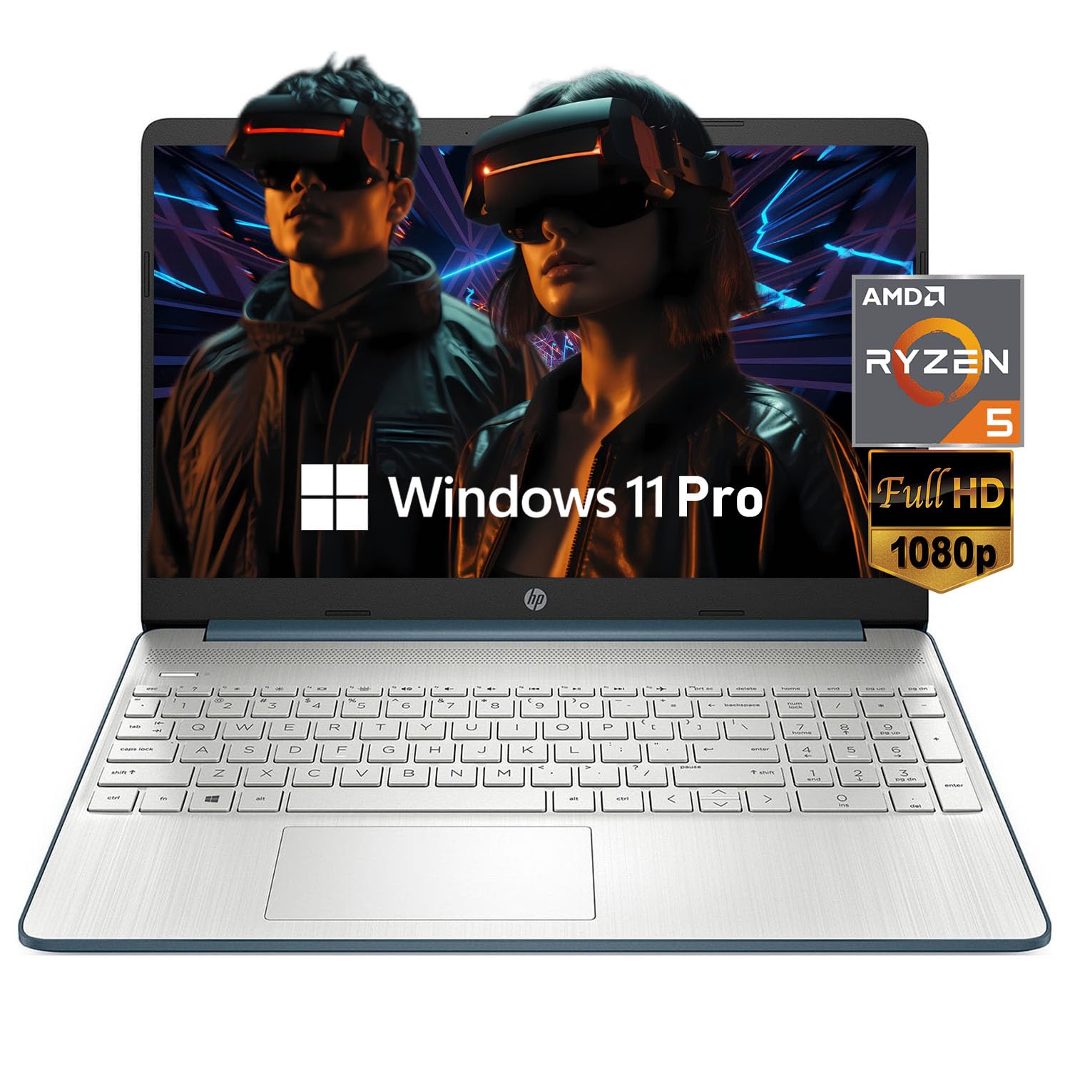 HP Essential Business Laptop, 15.6 FHD Display, AMD Ryzen 5 5500U 6-core Processor (Up to 4.0GHz), SD Card Reader, USB-C, w P500