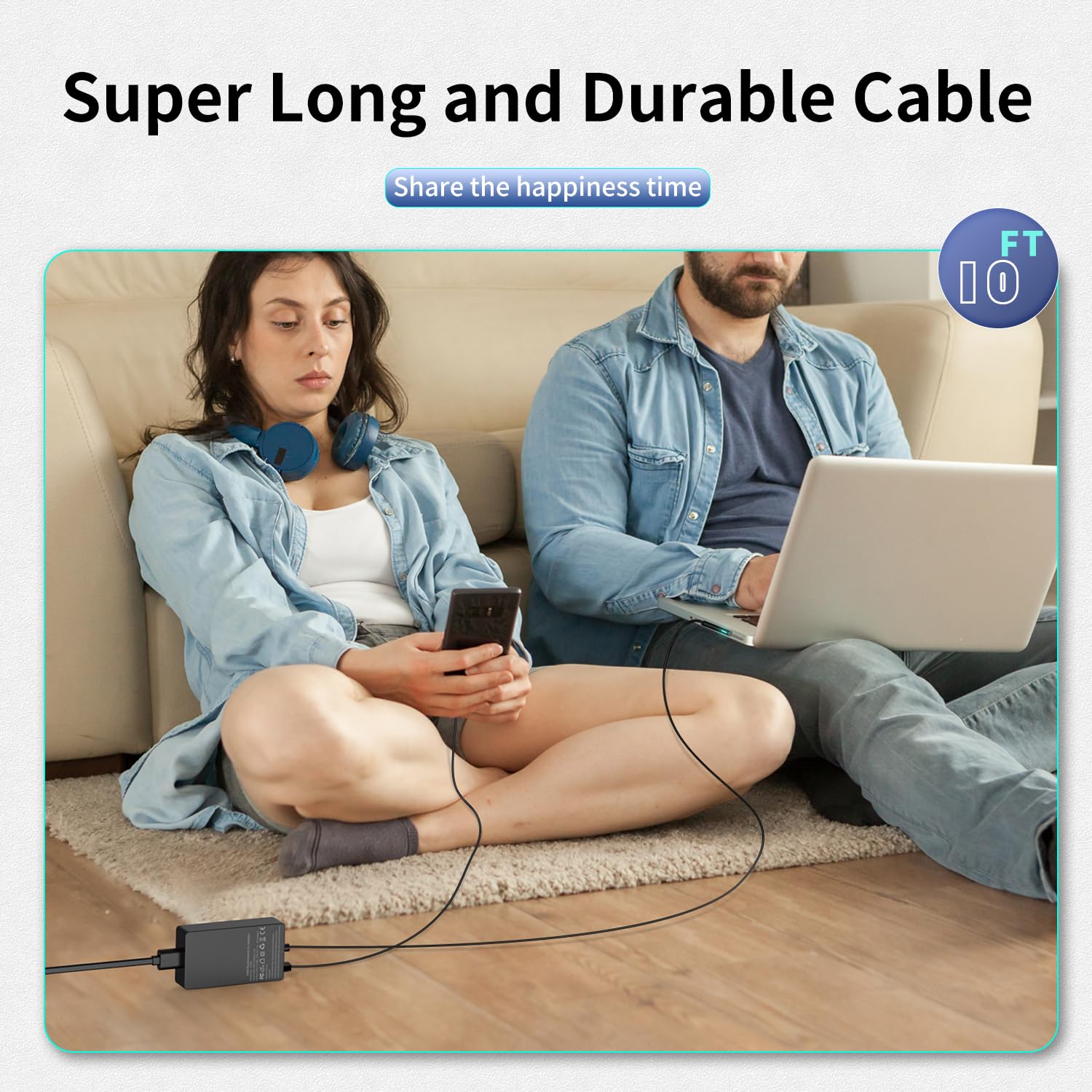 Surface Charger, 44W 15V 2.58A Power Supply Ac Adapter Charger For Microsoft Surface Pro 3/4/5/6/7, Surface Laptop 3/2/1, Surface Go/Book, With 6Ft Power Cord