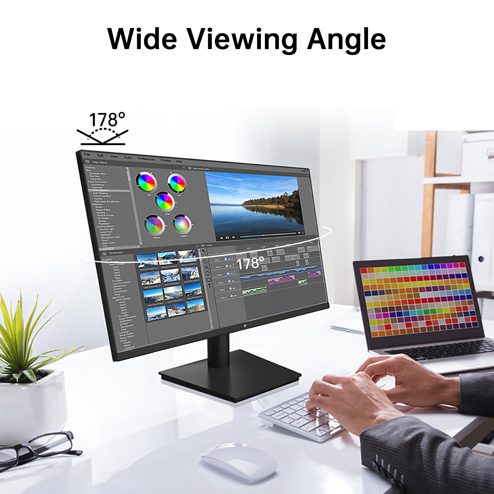 Ktc 24 Inch Monitor   1080P Monitor, 100Hz Freesync Gaming Monitor With Hdr10,Vesa Mountable, Adjustable Tilt, Zeroframe Design,