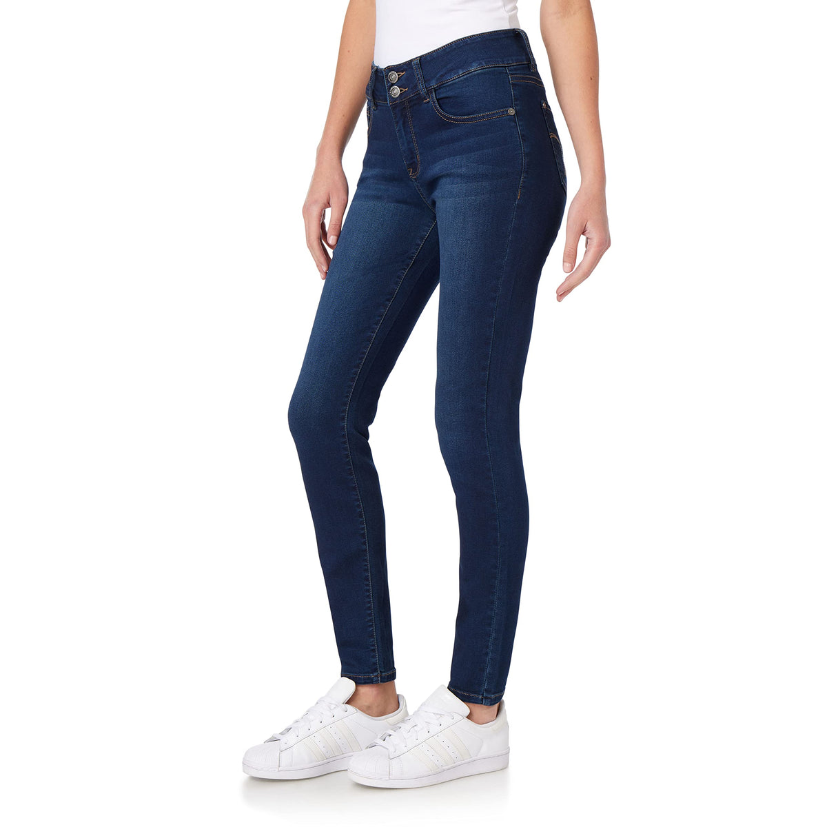 Wallflower Womens Ultra Skinny Mid-Rise Insta Soft Juniors Jeans (Standard And Plus), Lake Pure, 15