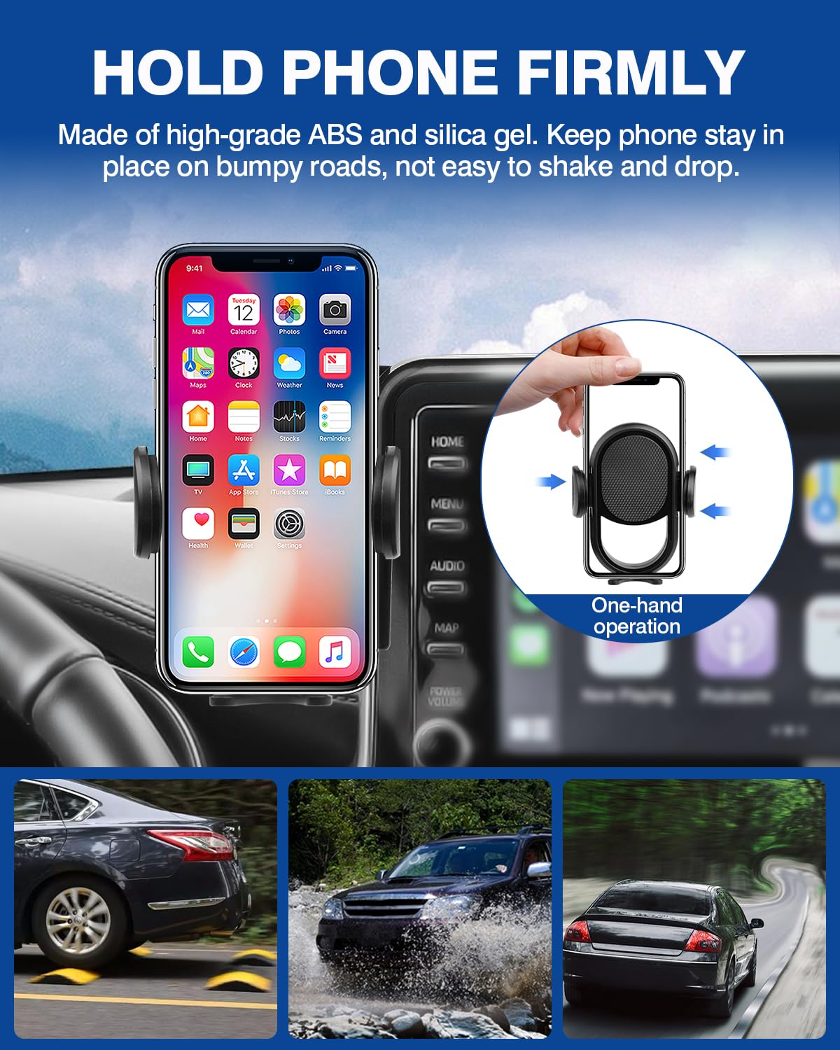 Autorder Custom Fit For Car Phone Holder 2019 2022 Toyota C Hr Chr Accessories Phone Mount 8'' Screen Cell Phone Automobile Crad