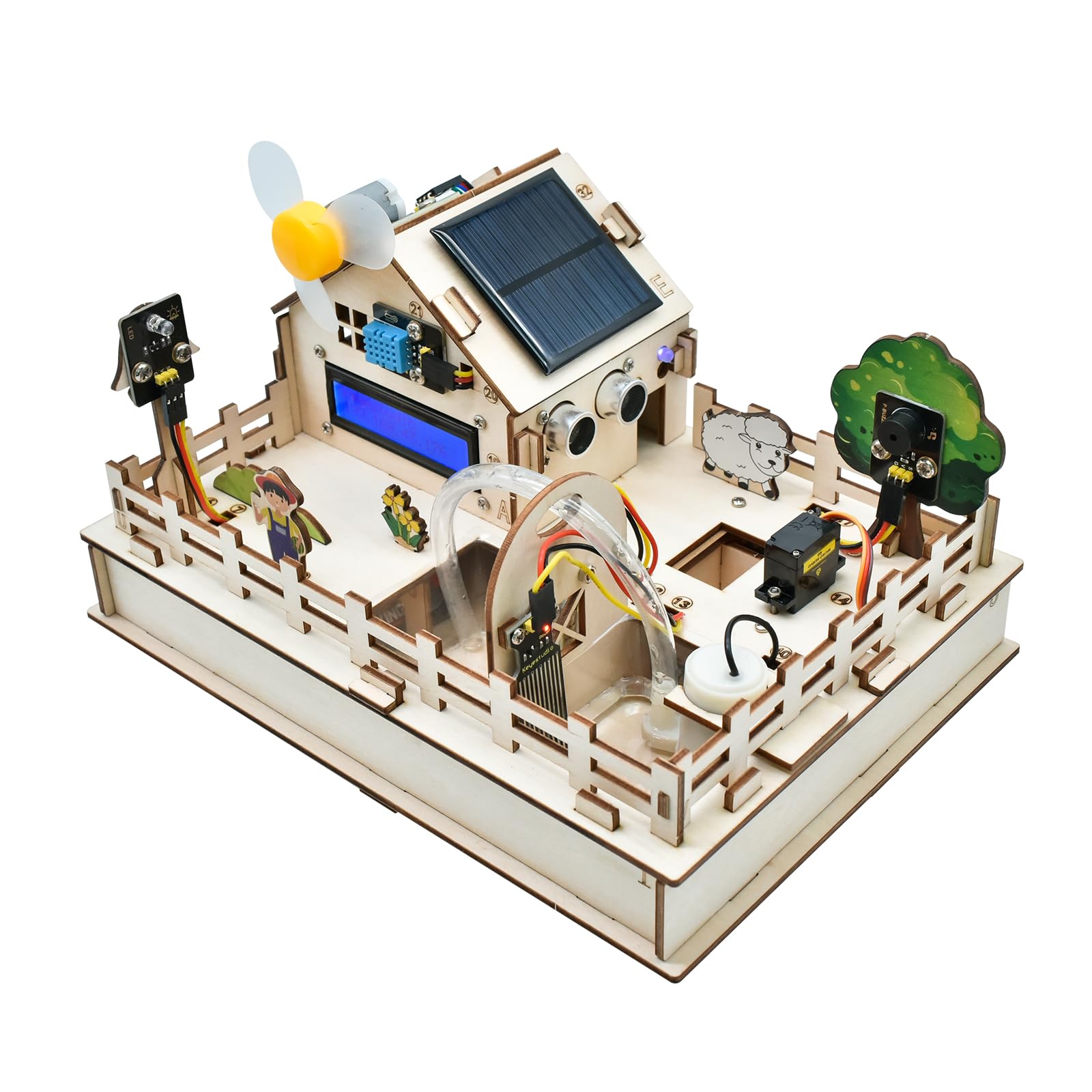 KEYESTUDIO IoT Control Smart Farm Starter Kit for Arduino ESP32,Electronics Programming Kit Compatible with Arduino Scratch Onli