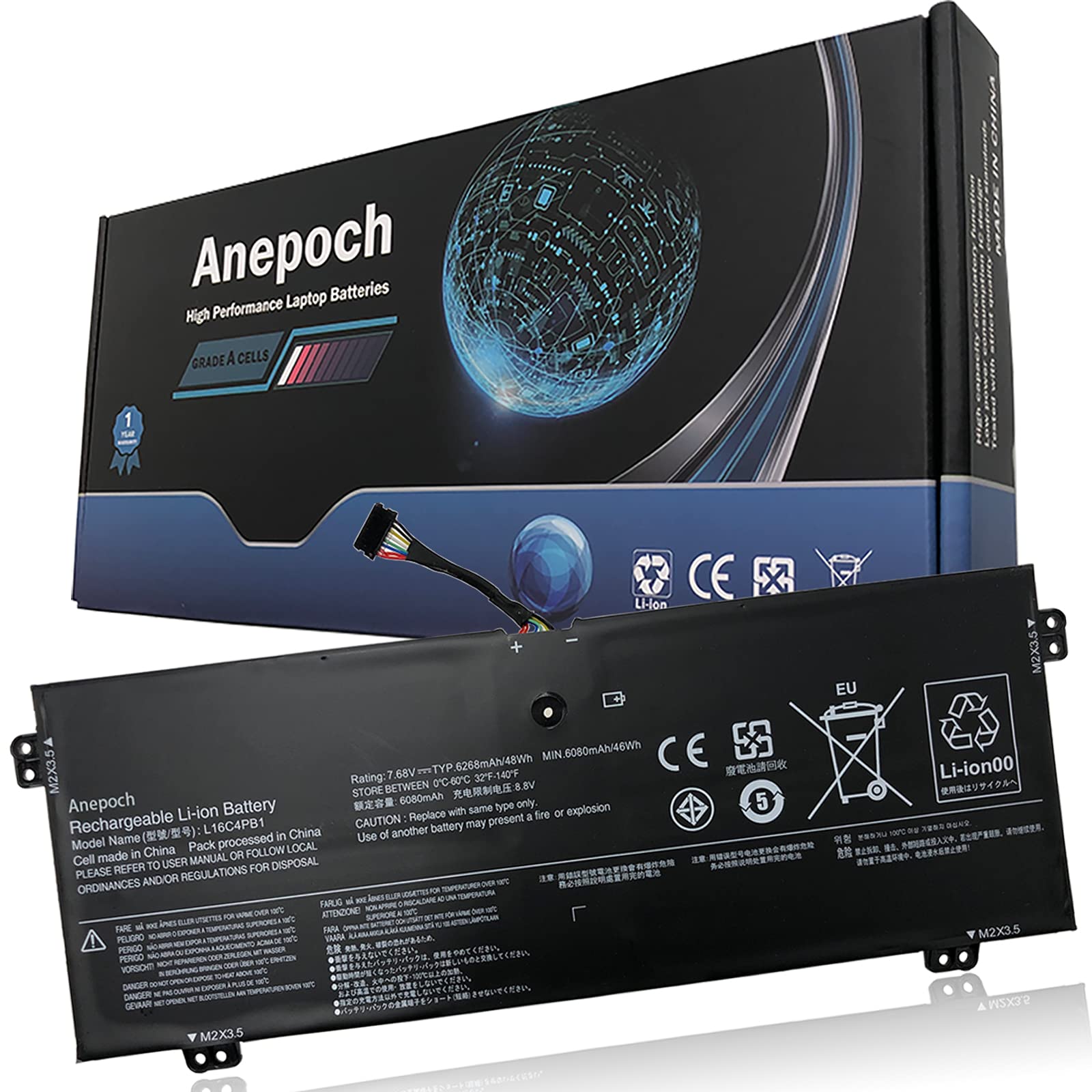 Anepoch L16C4Pb1 Laptop Battery Replacement For Lenovo Yoga 720 13Ikb 730 13Ikb 730 13Iwl Series Notebook L16L4Pb1 L16M4Pb1 5B10