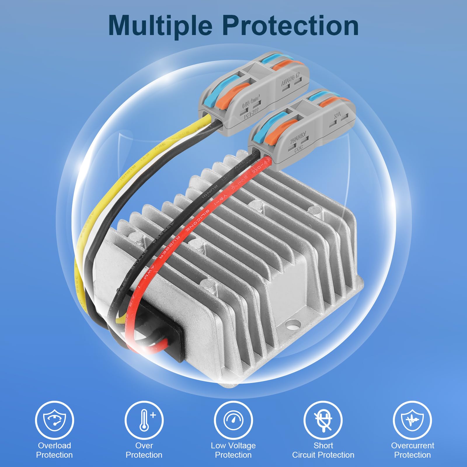 10A 120W Golf Cart 18V 20V 24V 36V 48V Step Down To Dc 12V Converter Voltage Regulator Reducer Power Buck Converter Waterproof T
