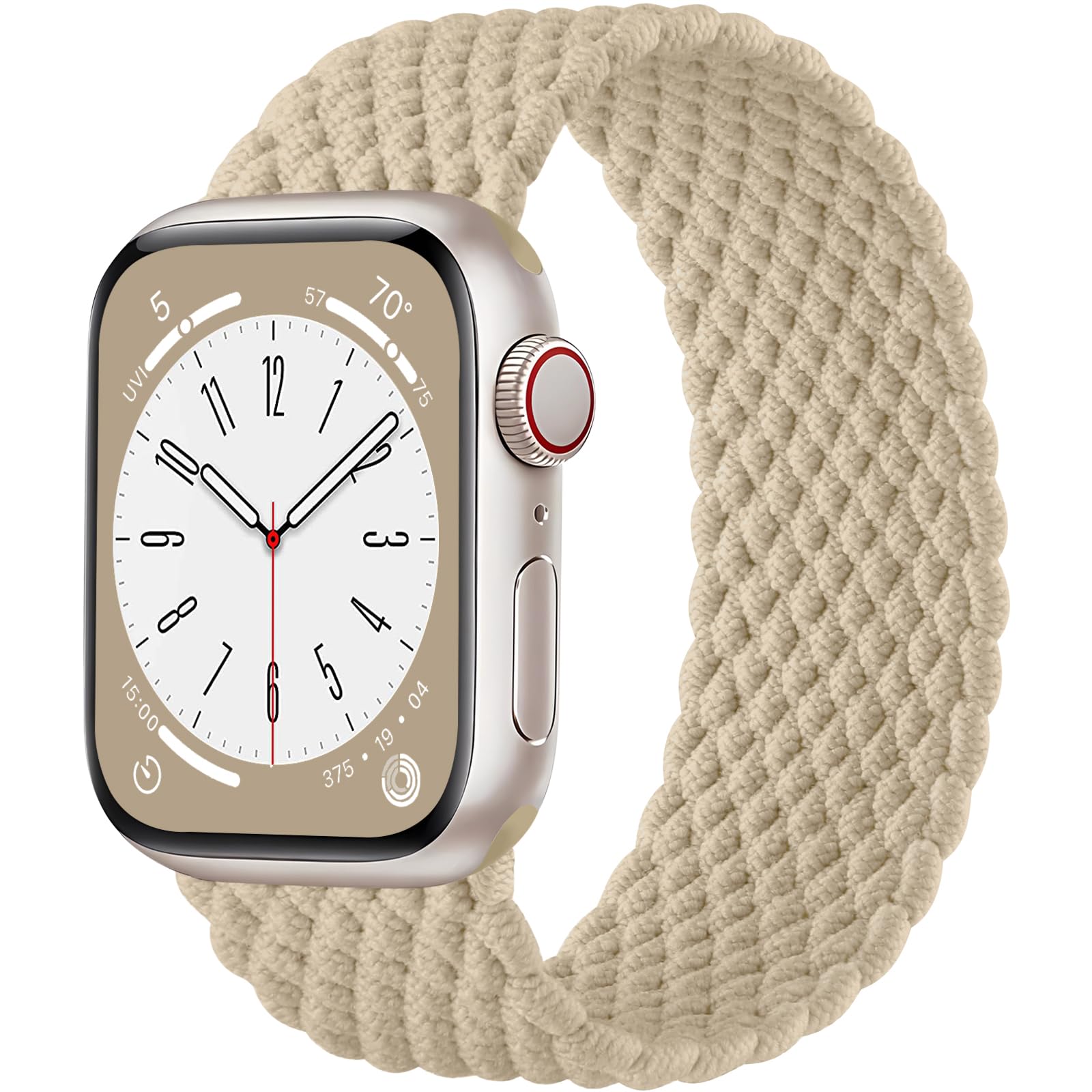 Zedoli Braided Solo Loop Compatible With Apple Watch Bands For Women, Stretchy Nylon Solace Band For Apple Watch Band 40Mm 38Mm