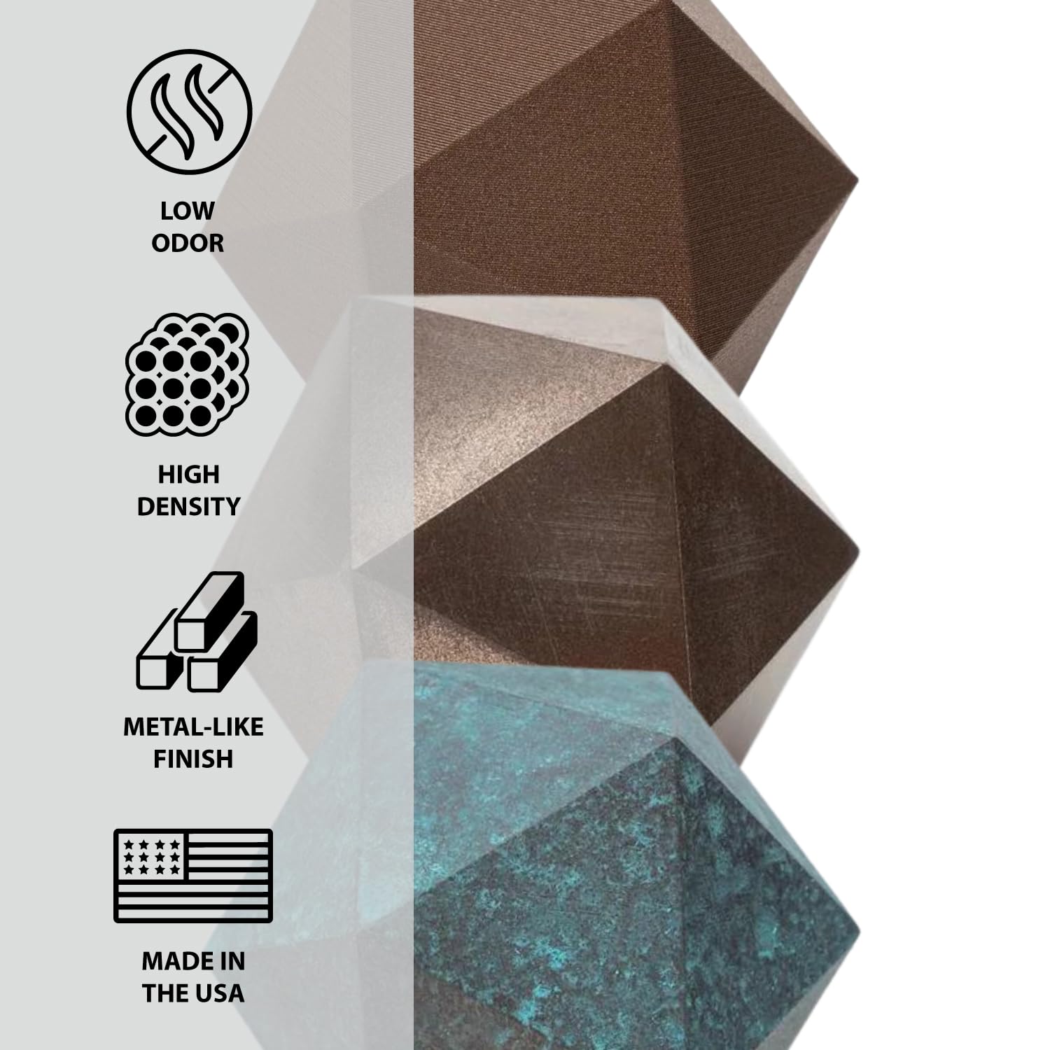 Protopasta Bronze Filled Pla 3D Printer Filament | Protoplant Metal Filled Pla Plastic Printer Filament With 60% Metal | Polish