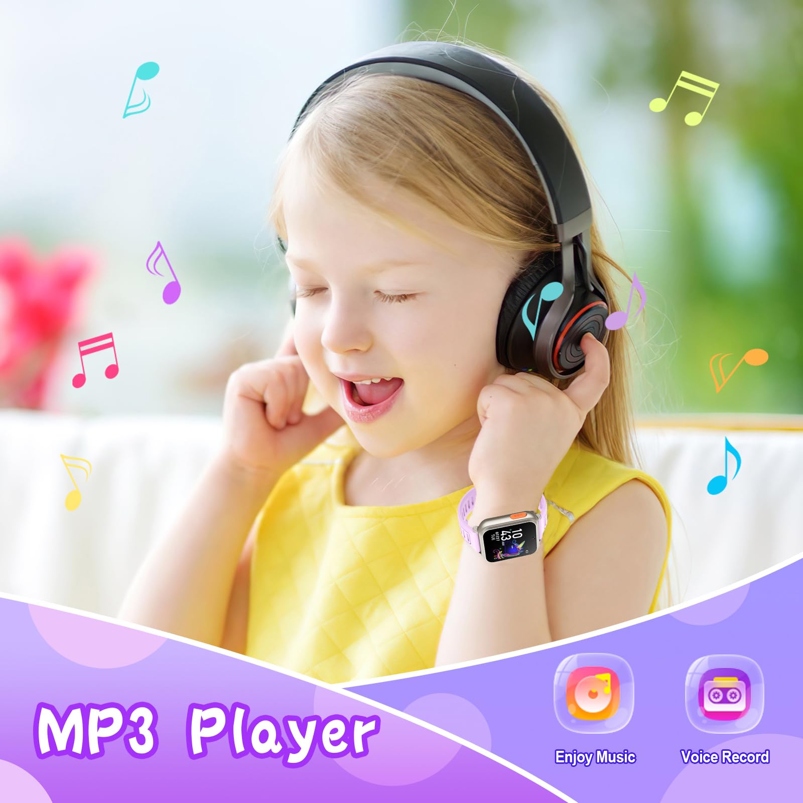 Sedzofan Kids Game Smart Watch With 24 Puzzle Games, Hd Touch Screen, Camera, Video, Music Player, Pedometer, Alarm Clock, Flash