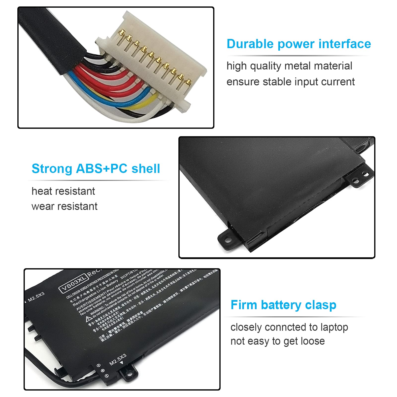 52Wh Vs03Xl 849313 856 Battery Replacement For Hp Envy 15T As100 15T As000 15 As000 15 As100 15 As133Cl 15 As043Cl 15 As020Nr 15