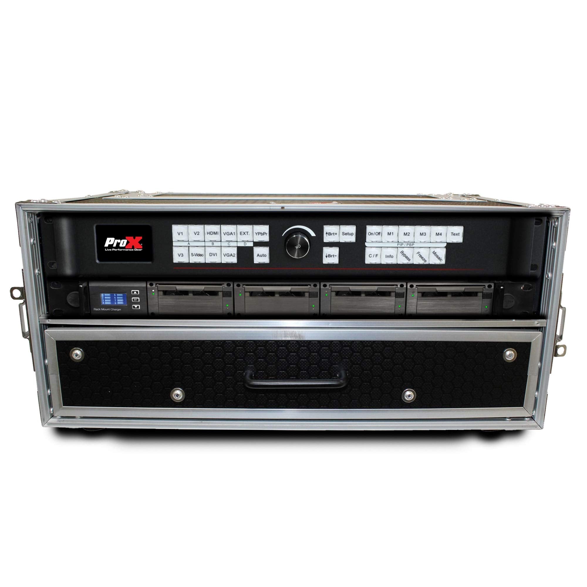 Prox Xs Wm2U2Dr 2U Rack Case With 2U Rack Drawer 12'' Deep