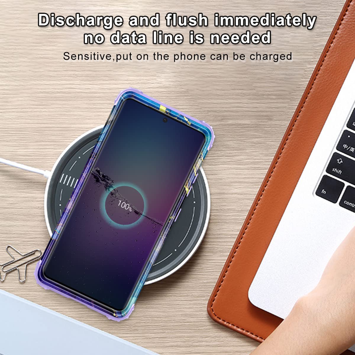 Rancase Phone Case for Samsung Galaxy S21 Ultra 5G Three Layer Heavy Duty Shockproof Hard Plastic Silicone Amethyst Purple 6.8 inch