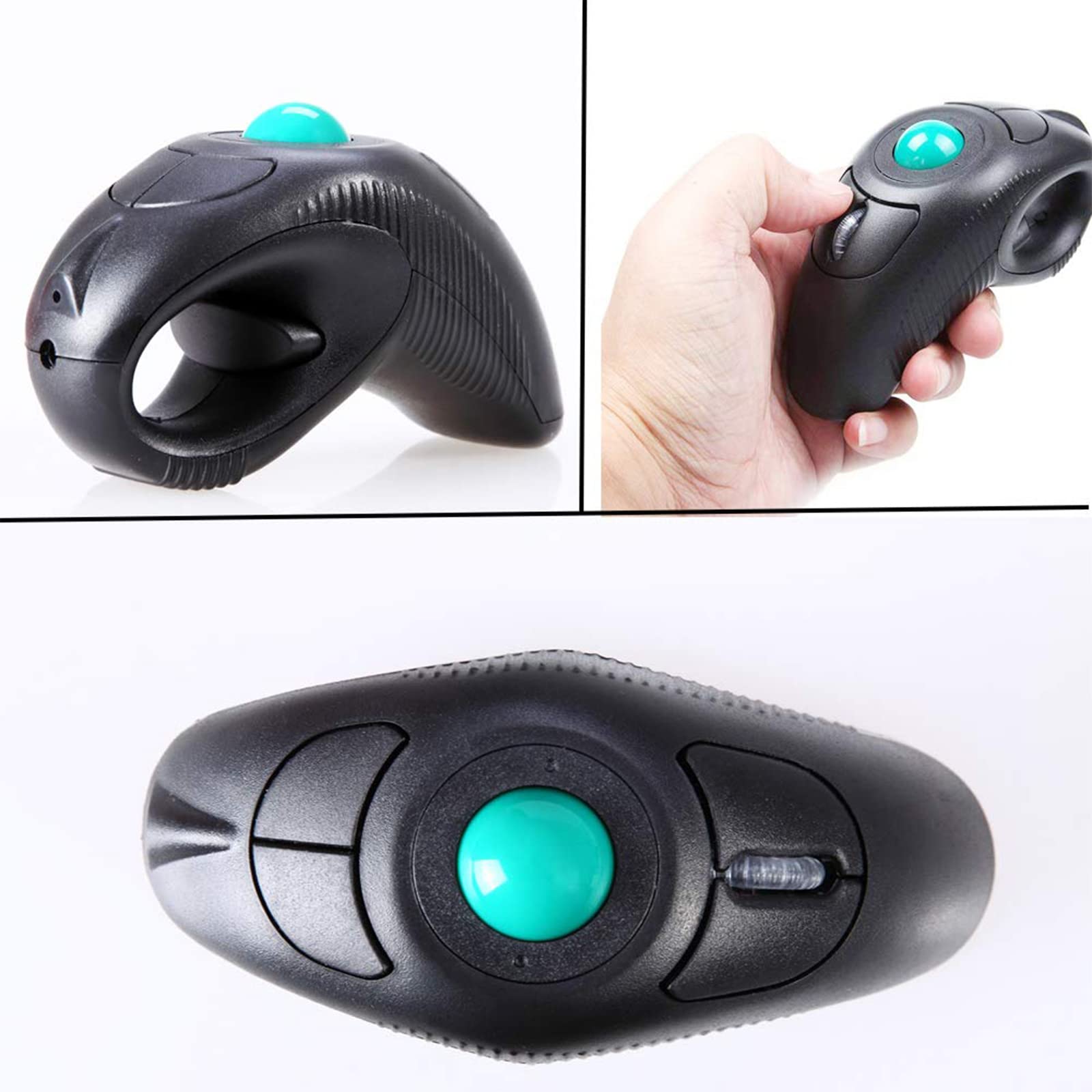 Eigiis 2.4G Ergonomic Trackball Handheld Finger Usb Mouse Wireless Optical Travel Dpi Mice For Pc Laptop Mac Left And Right Hand