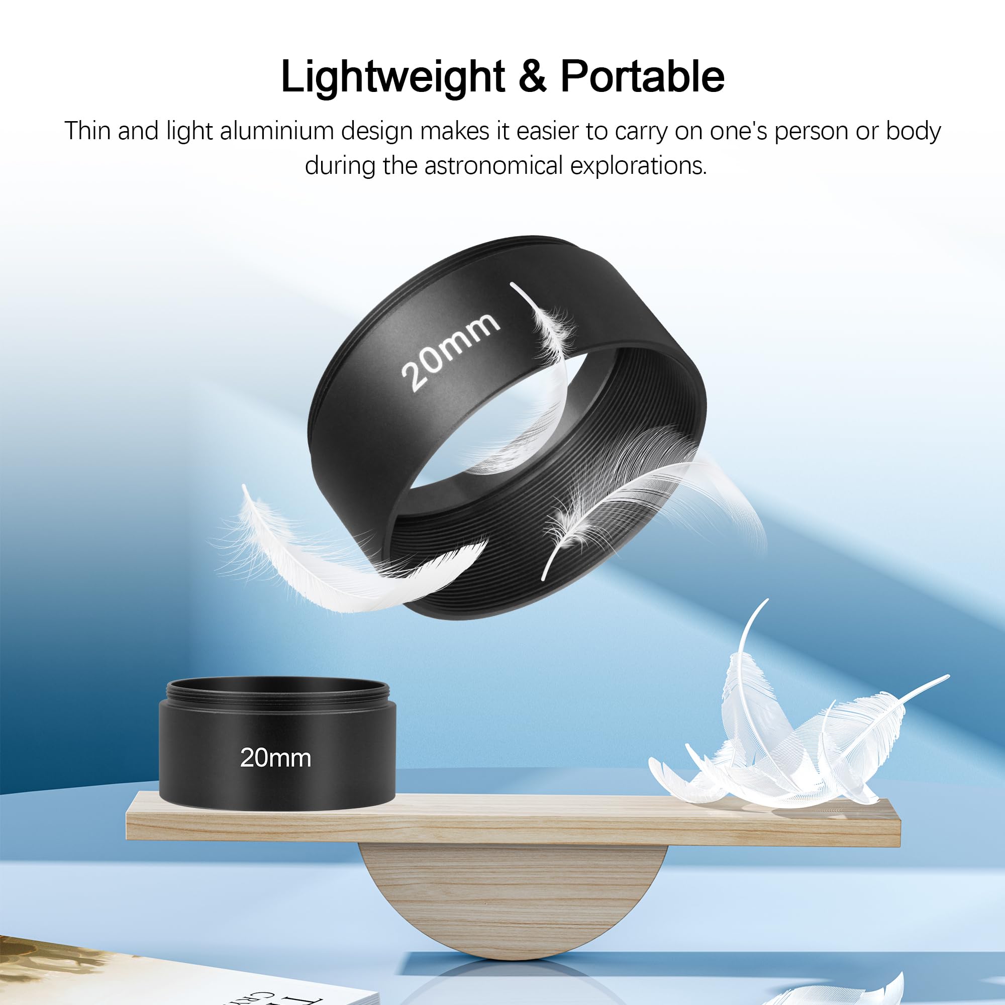 Astromania Astronomical 2''/M48 Extension Tube Kit For Cameras And Eyepieces   Length 5Mm 8Mm 10Mm 20Mm 30Mm   M48X0.75 On Both