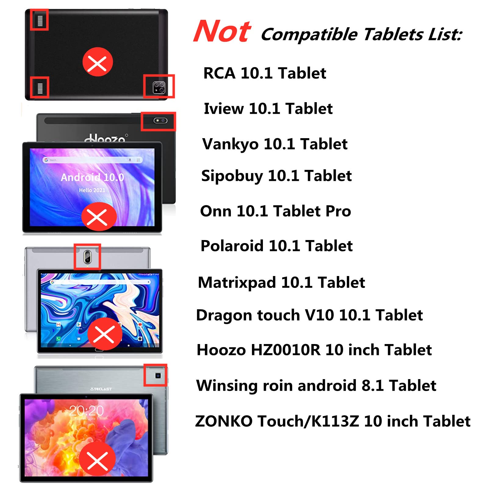 Hminsen Case For Pritom M10 Tablet 10 Inch,Silicone Stand Cover For Qunyico Y10 Tablet 10 Inch/Gateway Tablet 10 Inch/Digiland T