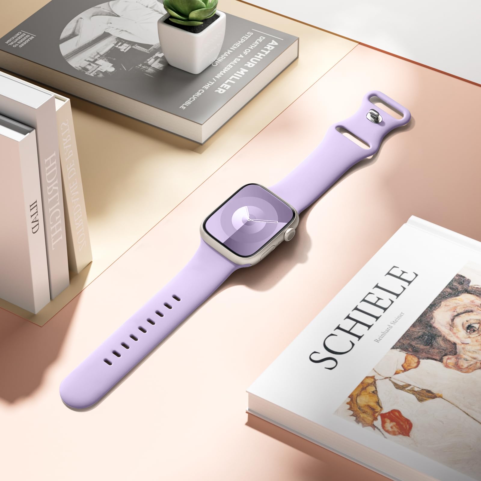 Daqin Compatible With Apple Watch Band 46Mm 42Mm 44Mm 45Mm 49Mm Women Men, Soft Silicone Sport Waterproof Strap For Apple Watch